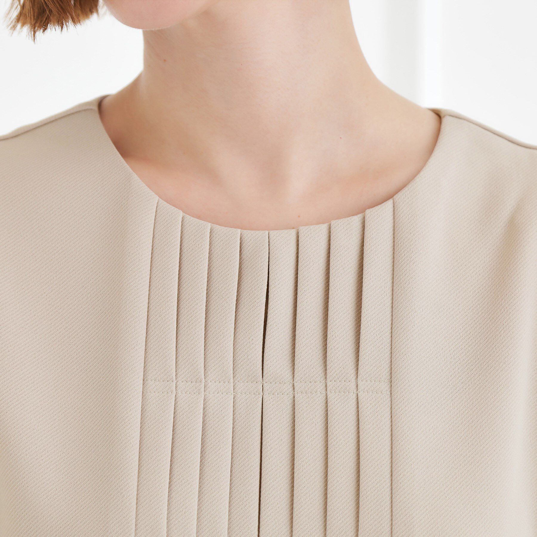 grove「【手洗いOK】フロントプリーツ袖コンシャスワンピース」|ワンピース|