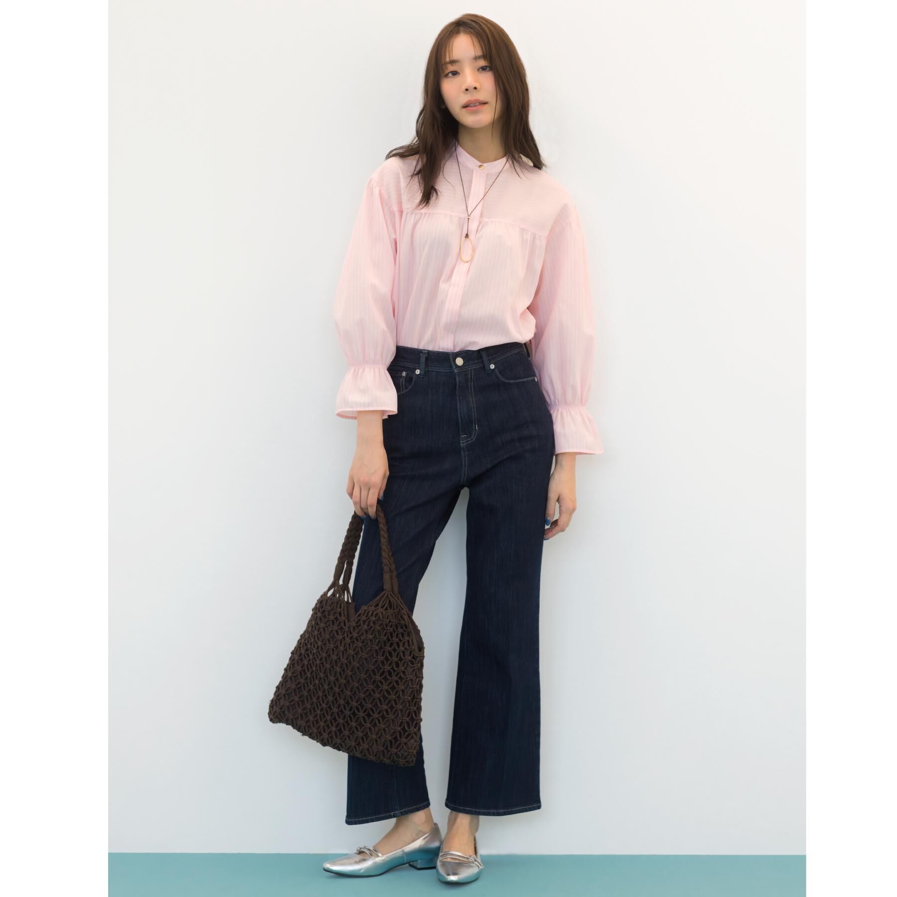 grove「【選べる着丈】美シルエットデニムソフトフレアーパンツ」|デニム|