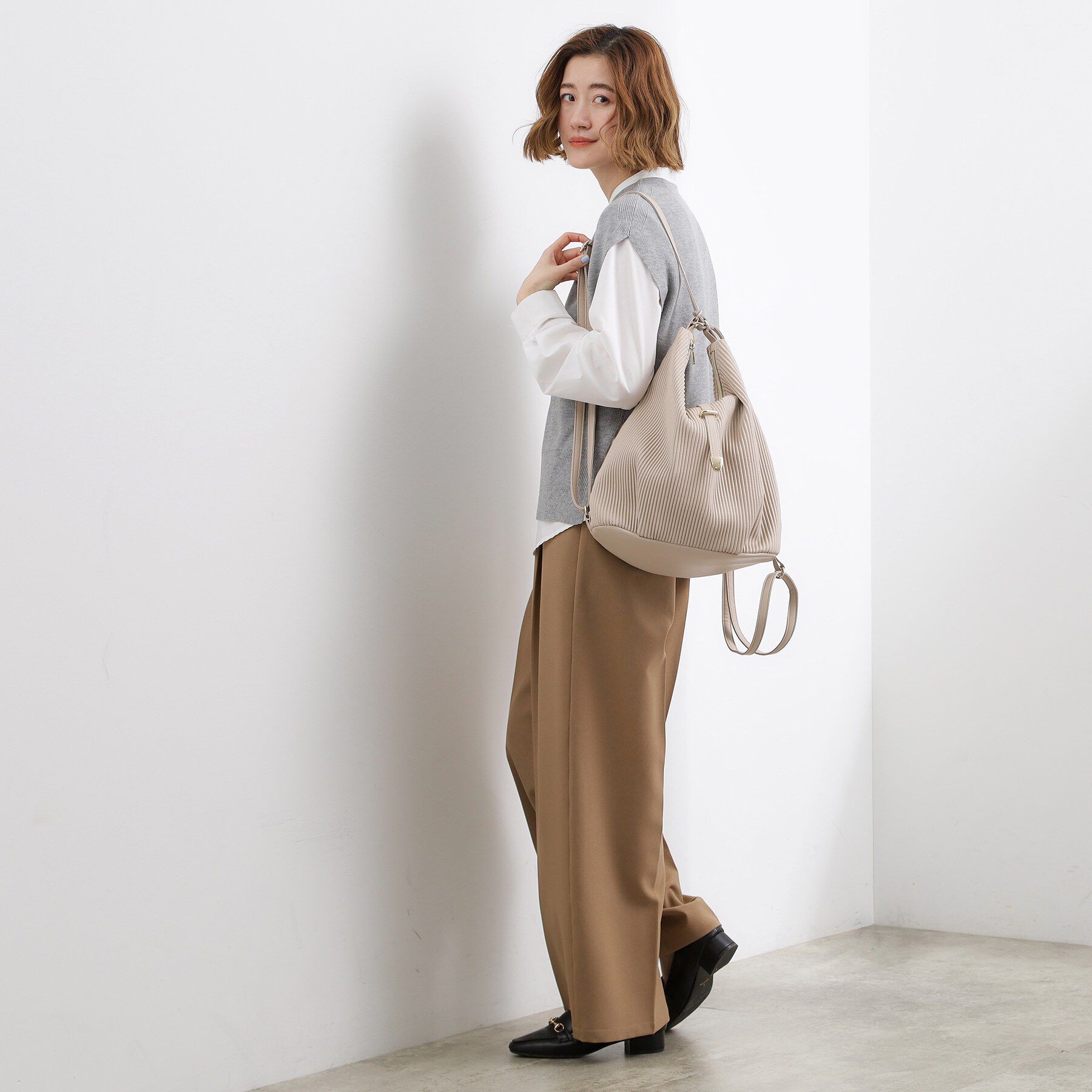 grove「プリーツベルト3WAYショルダー」|ショルダー・メッセンジャー|