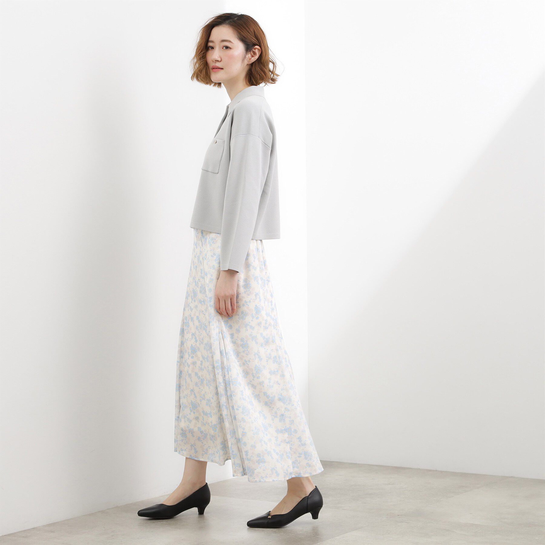 grove「フラワープリント楊柳マーメイドスカート」|スカート|