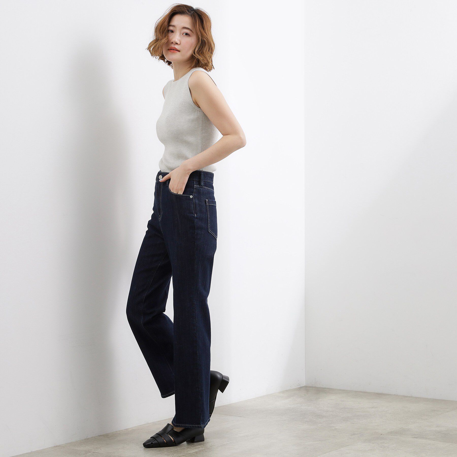 grove「リブラメニットタンク」|キャミソール|