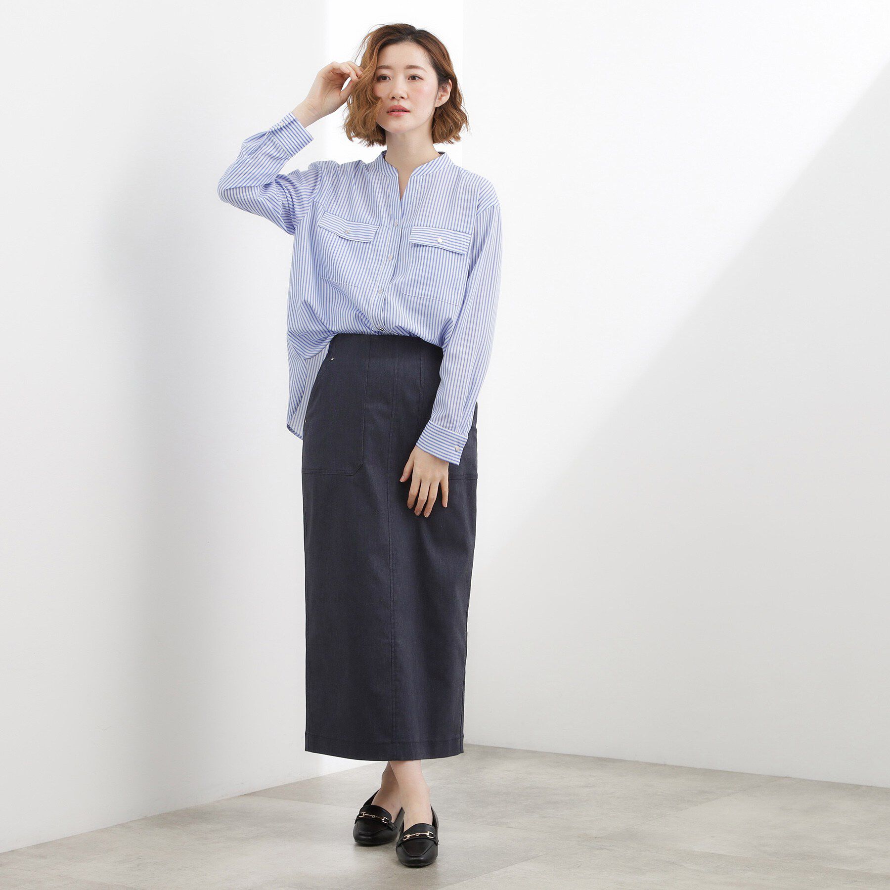 grove「【貴島明日香さん着用】ハイパーストレッチナロースカート」|スカート|