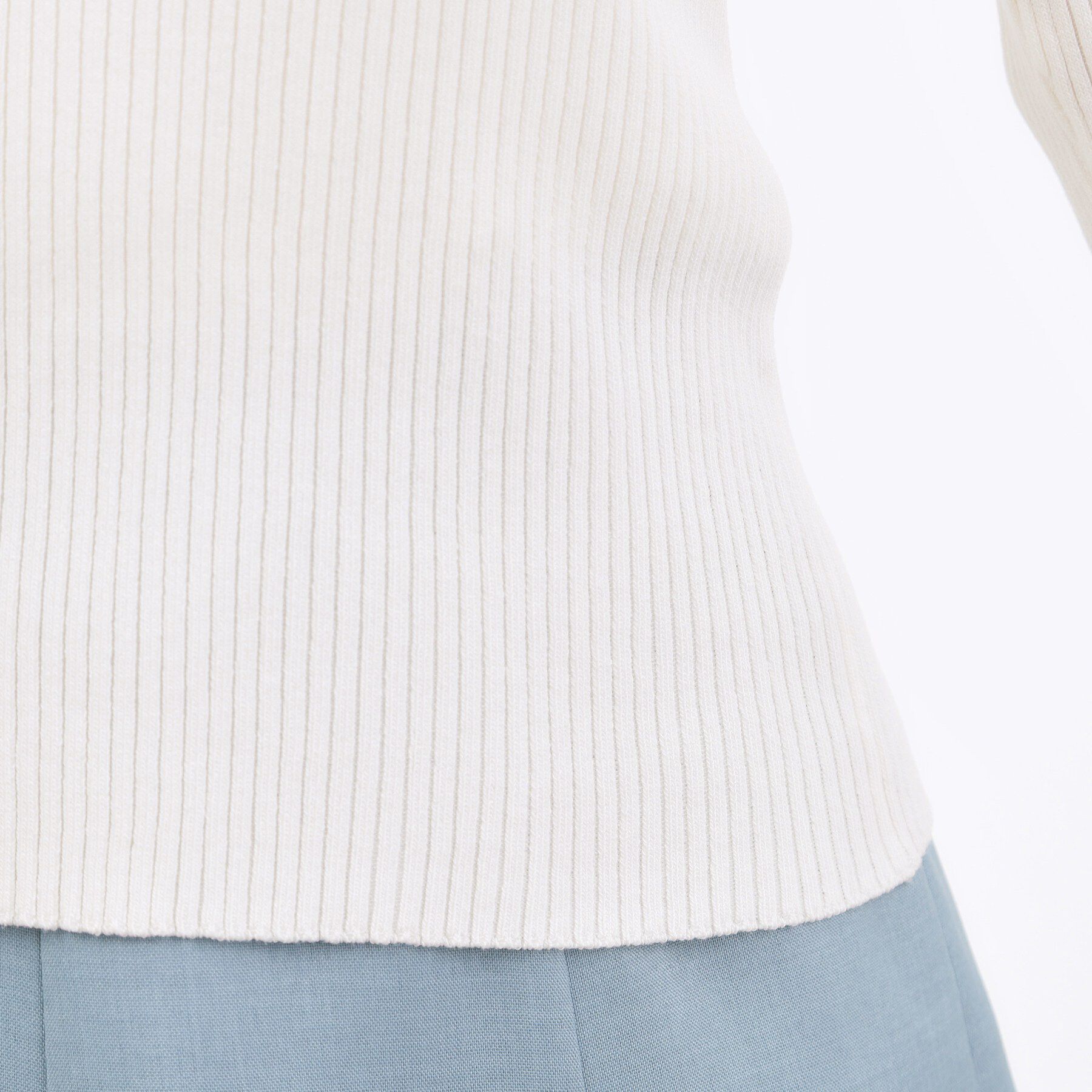 grove「バイカラー ヘンリーネックリブニット」|ニット・セーター|