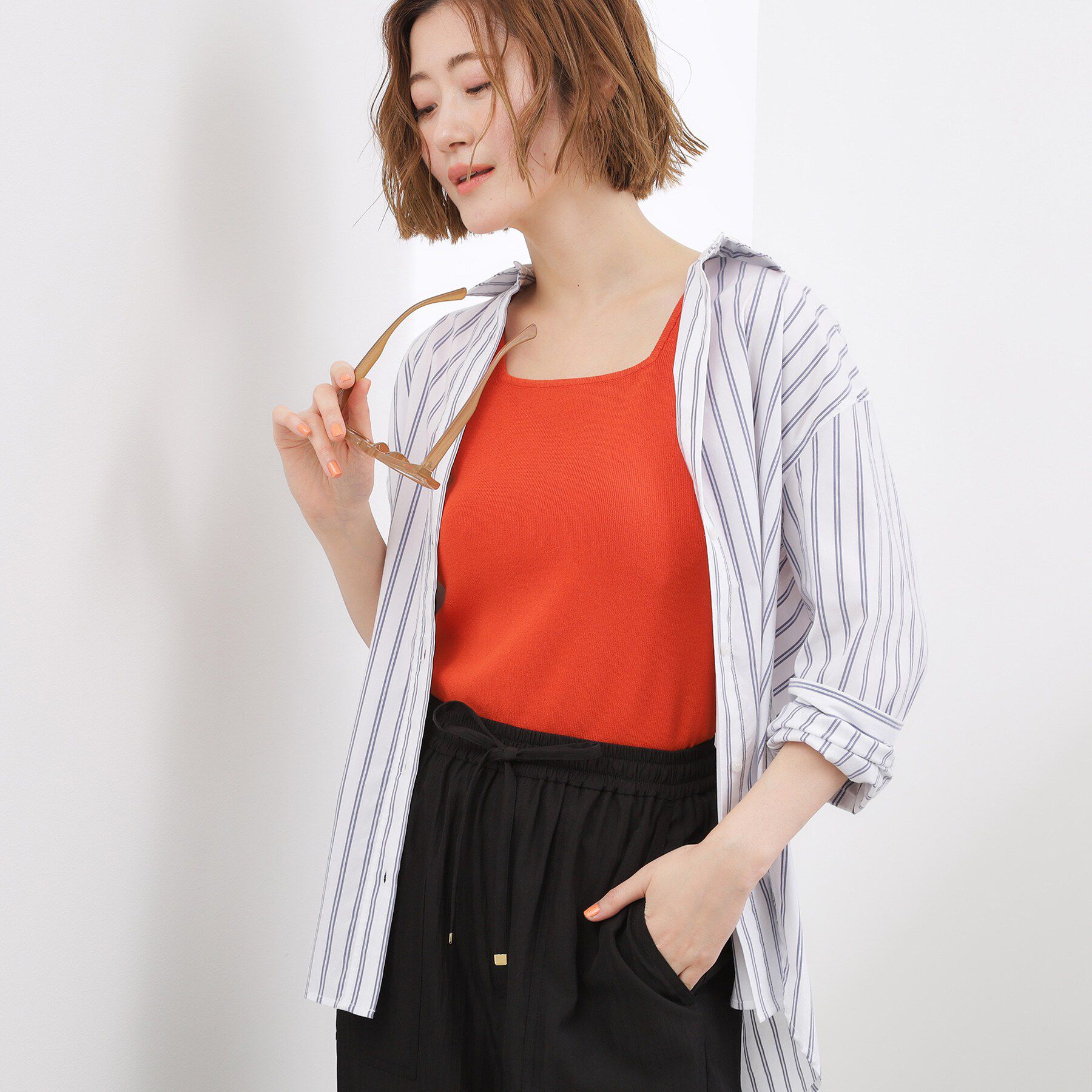 grove「2WAYスクエアニットタンク」|キャミソール|