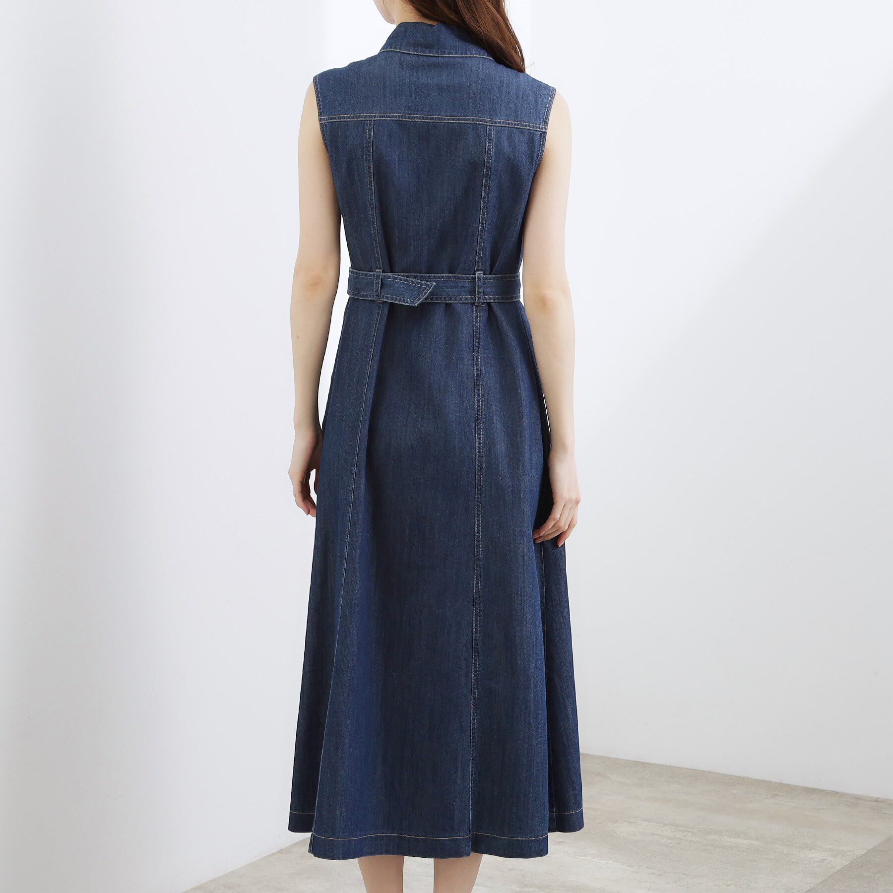 grove「【貴島明日香さん着用】デニムフレアワンピース」|ワンピース|