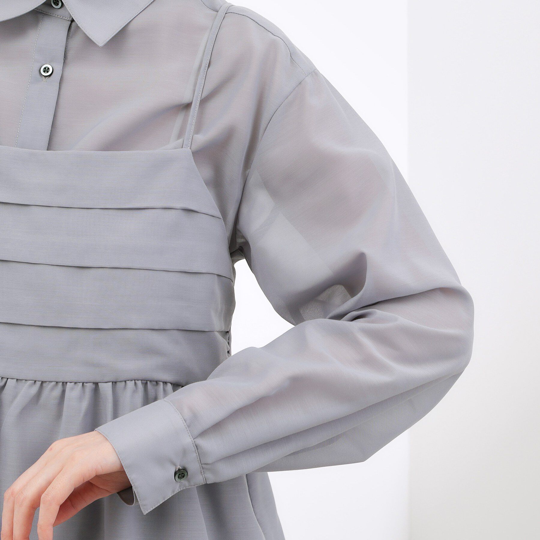 grove「【2点SET】今どきシアーシャツ＆キャミセット」|シャツ・ブラウス|