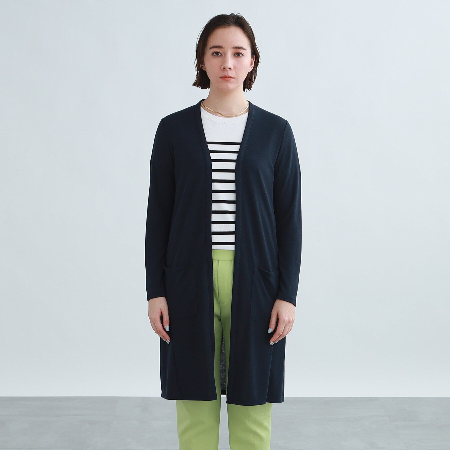 INDIVI「【洗える/UVケア/接触冷感/日本製】定番！ロング丈カーディガン」|カーディガン|