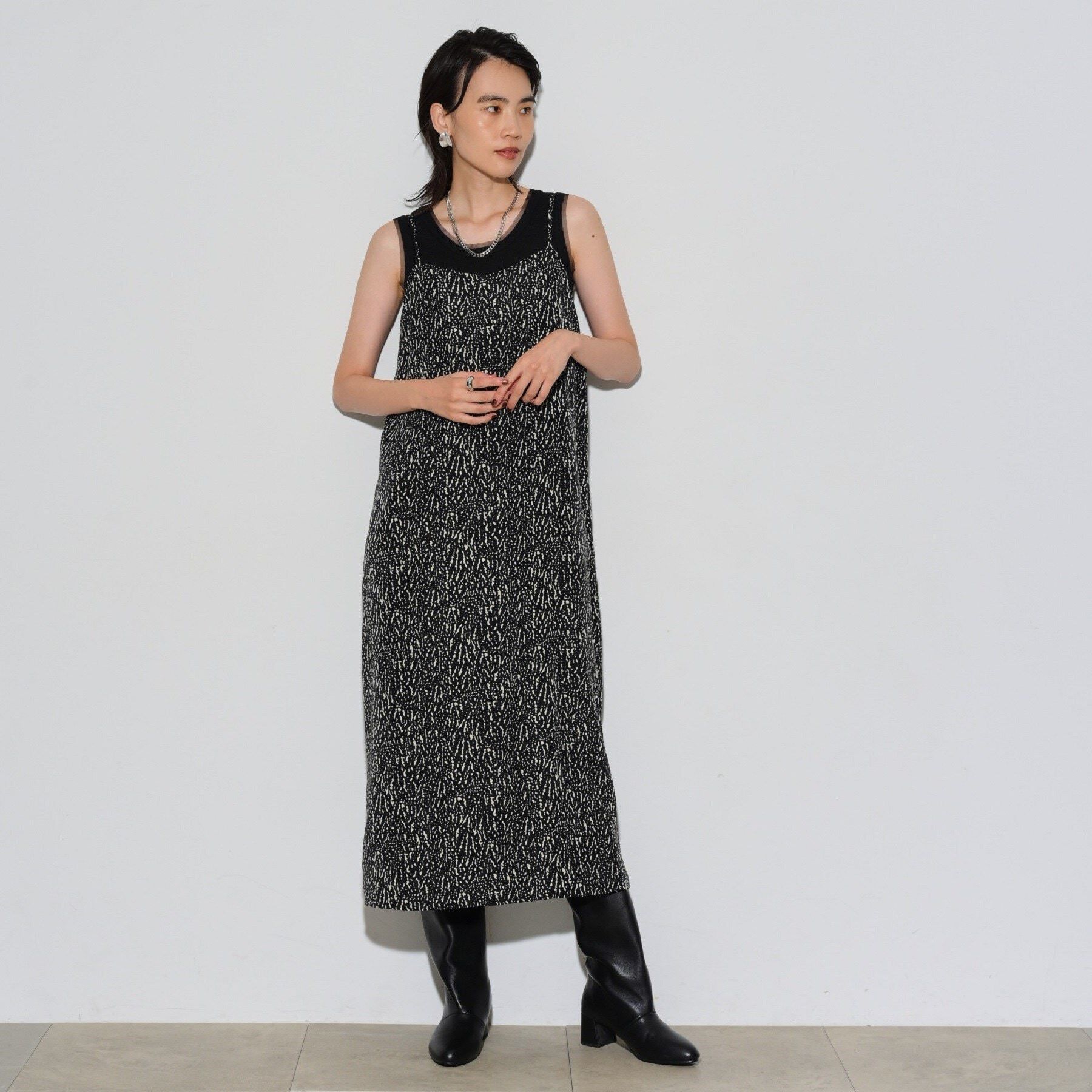 GALLEST「変形ドットキャミワンピース」|ワンピース|ﾌﾞﾗｯｸ(519)