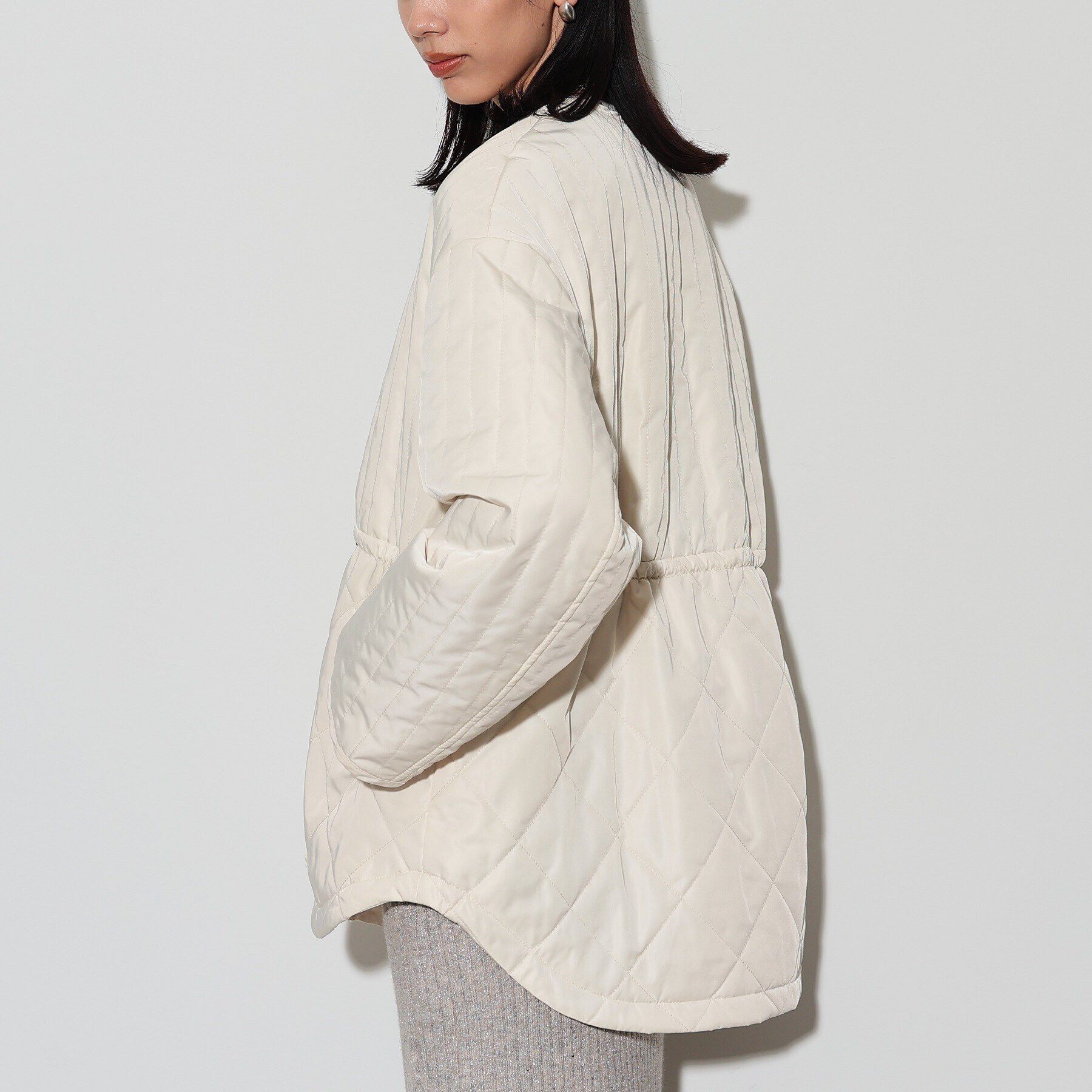 GALLEST「中綿キルティングジャケット」|ダウン|ﾎﾜｲﾄ(002)