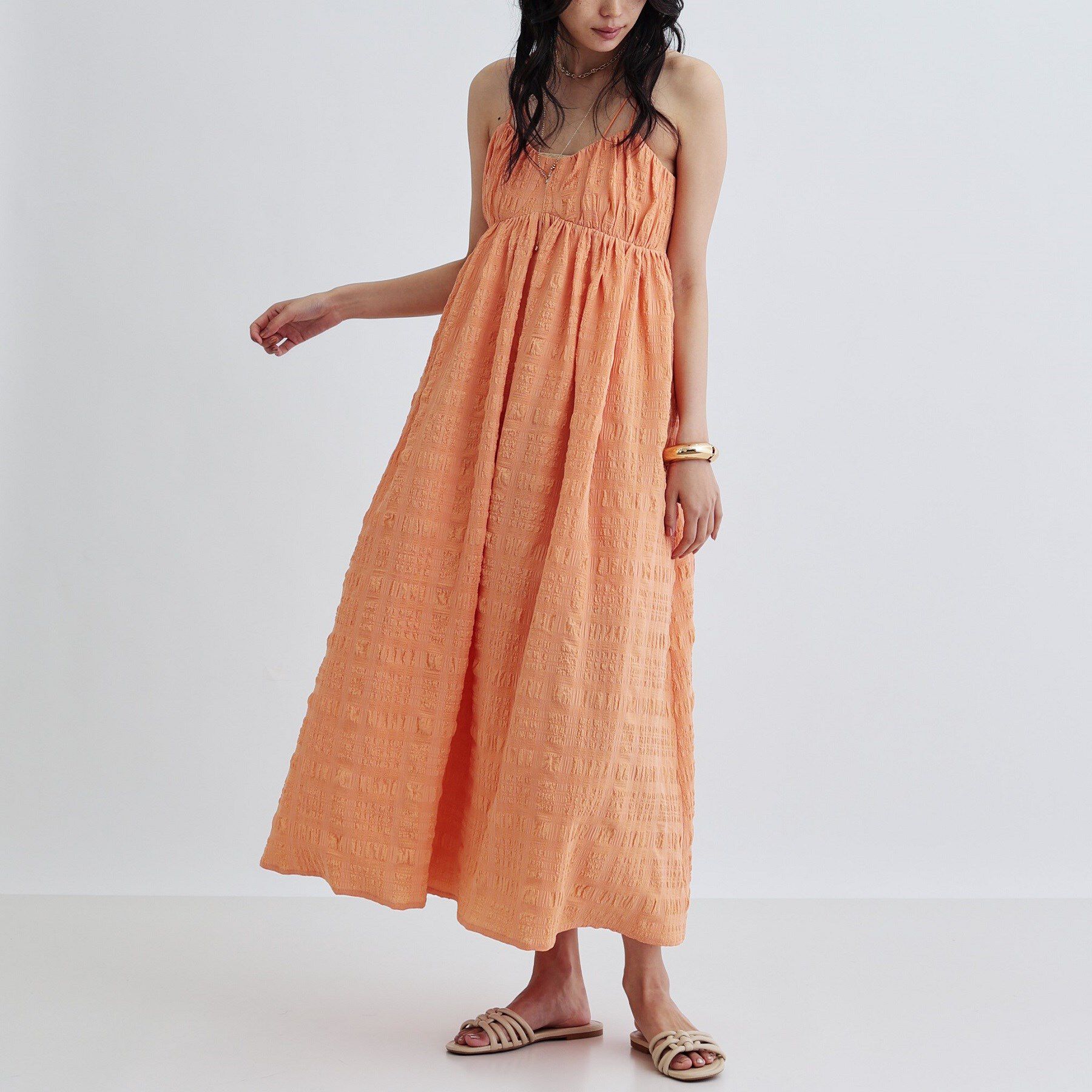 GALLEST「サロペットワンピース」|ワンピース|オレンジ(066)