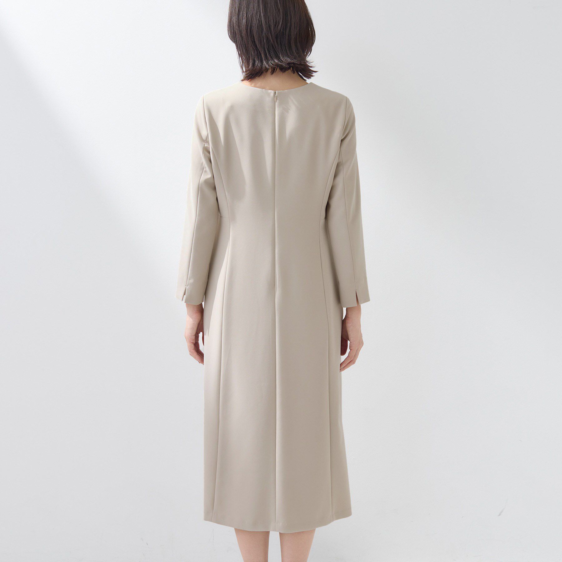 INDIVI「【上品光沢／セレモニー／SETUP可能】スタイルUPワンピース」|ワンピース|