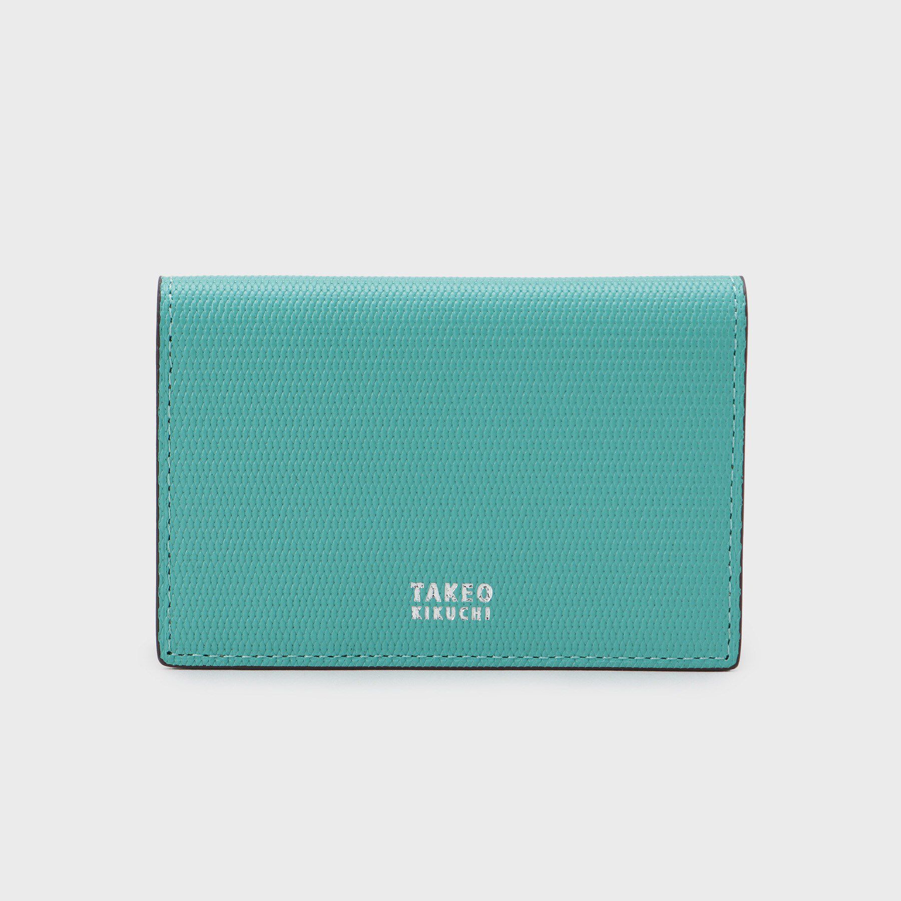 TAKEO KIKUCHI「【ソフト＆ナチュラル】ミニメッシュ レザー 名刺入れ」|名刺入れ・カードケース|ブルーグリーン(59