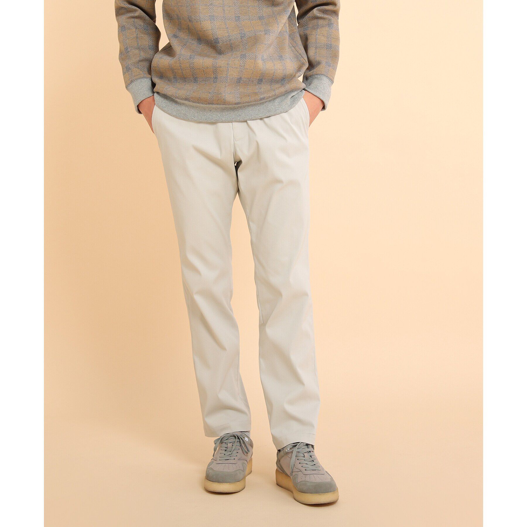 TAKEO KIKUCHI「ハイストレッチ ピケ スリム パンツ」|その他|ライトグレー(011