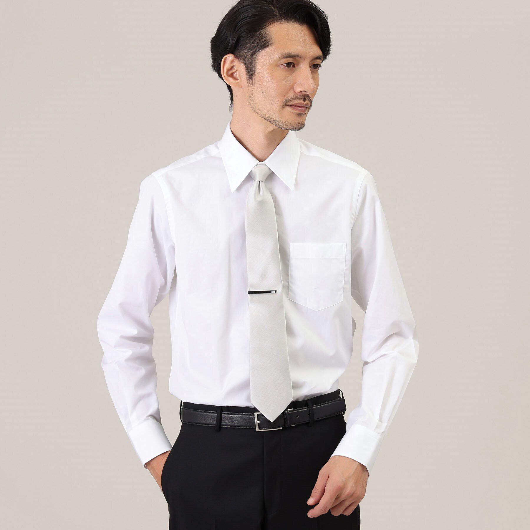 TAKEO KIKUCHI「【Made in JAPAN】ブロード レギュラーカラー ドレスシャツ」|シャツ・ブラウス|ホワイト(001)