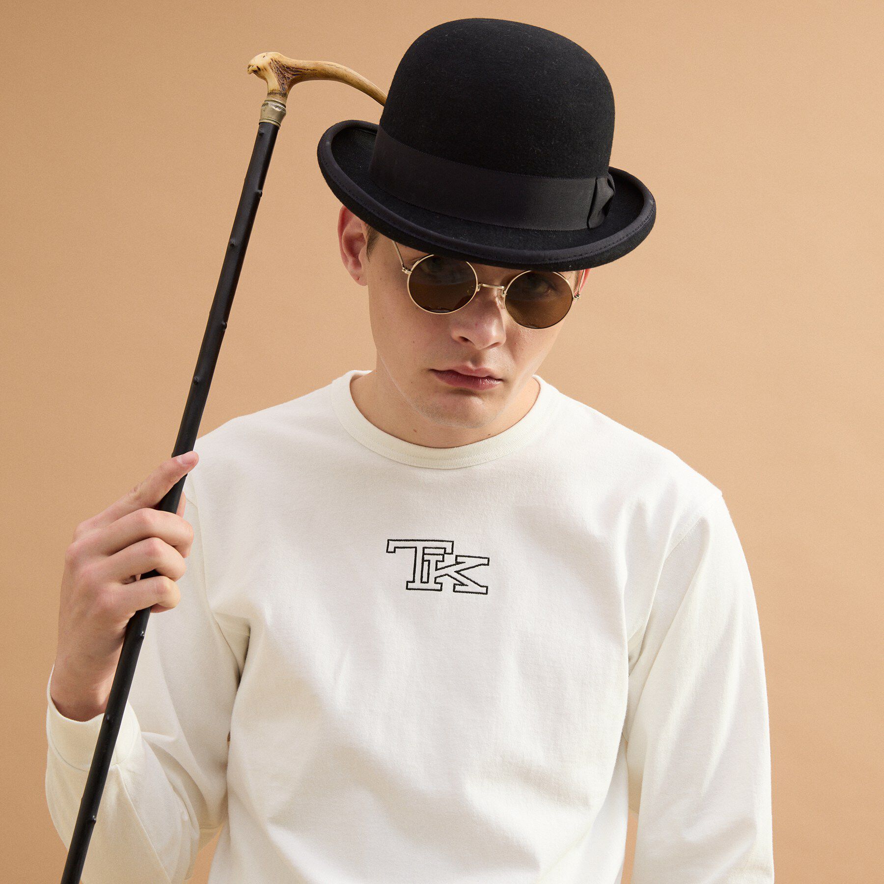 40CARATS&525「TK刺繍長袖丸胴Tシャツ」|Tシャツ・カットソー|