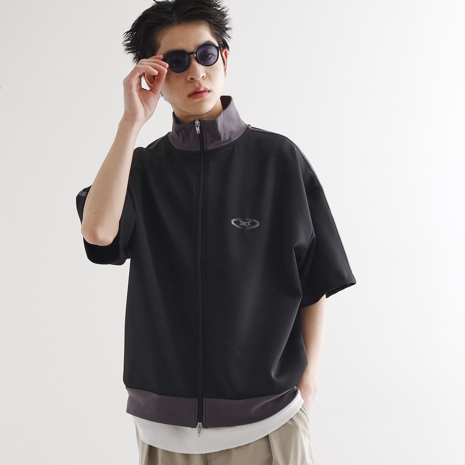 tk.TAKEO KIKUCHI「トラックジャージジャケット」|Tシャツ・カットソー|ブラック(019)