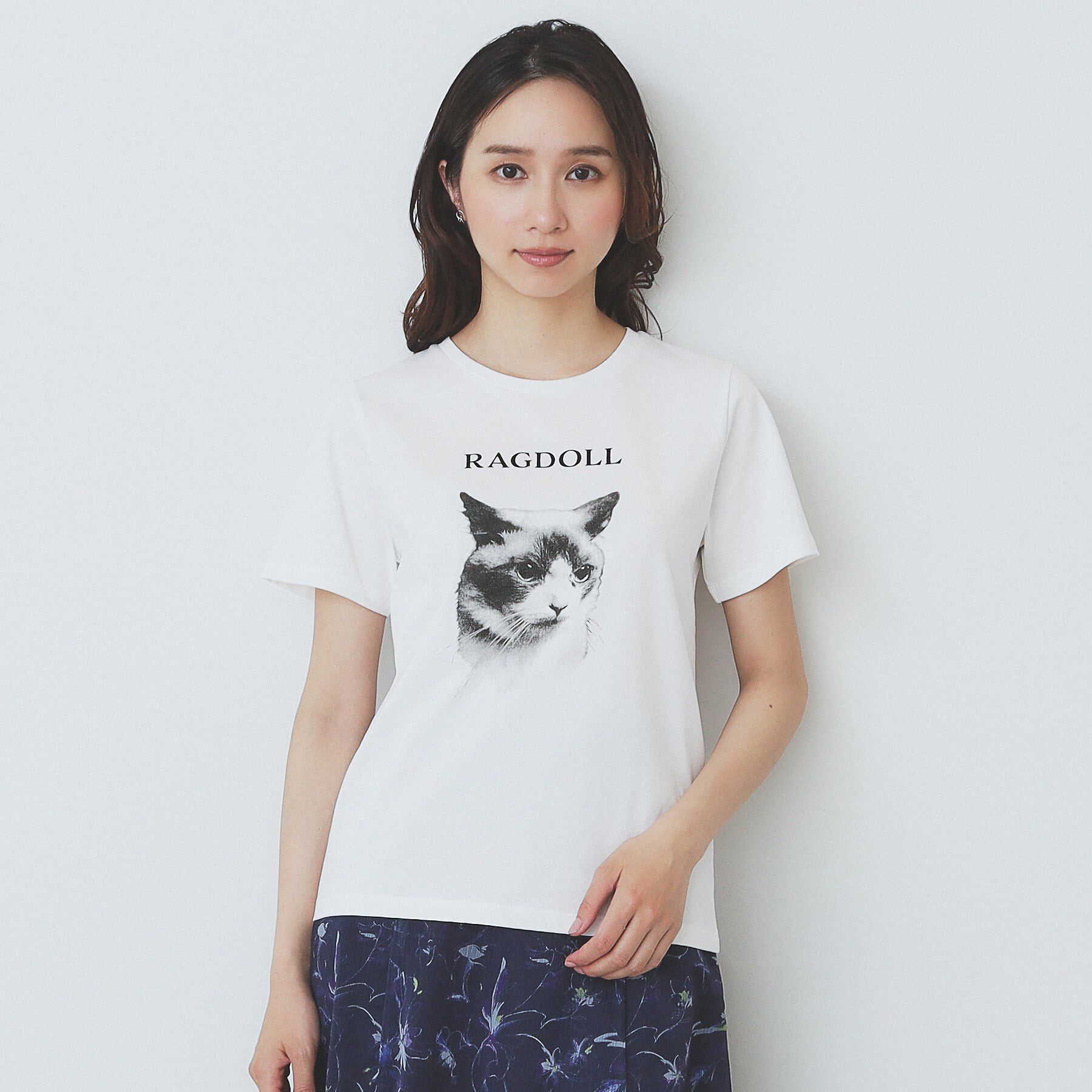 index「ねこプリントTシャツ【洗濯機洗い可】」|Tシャツ・カットソー|
