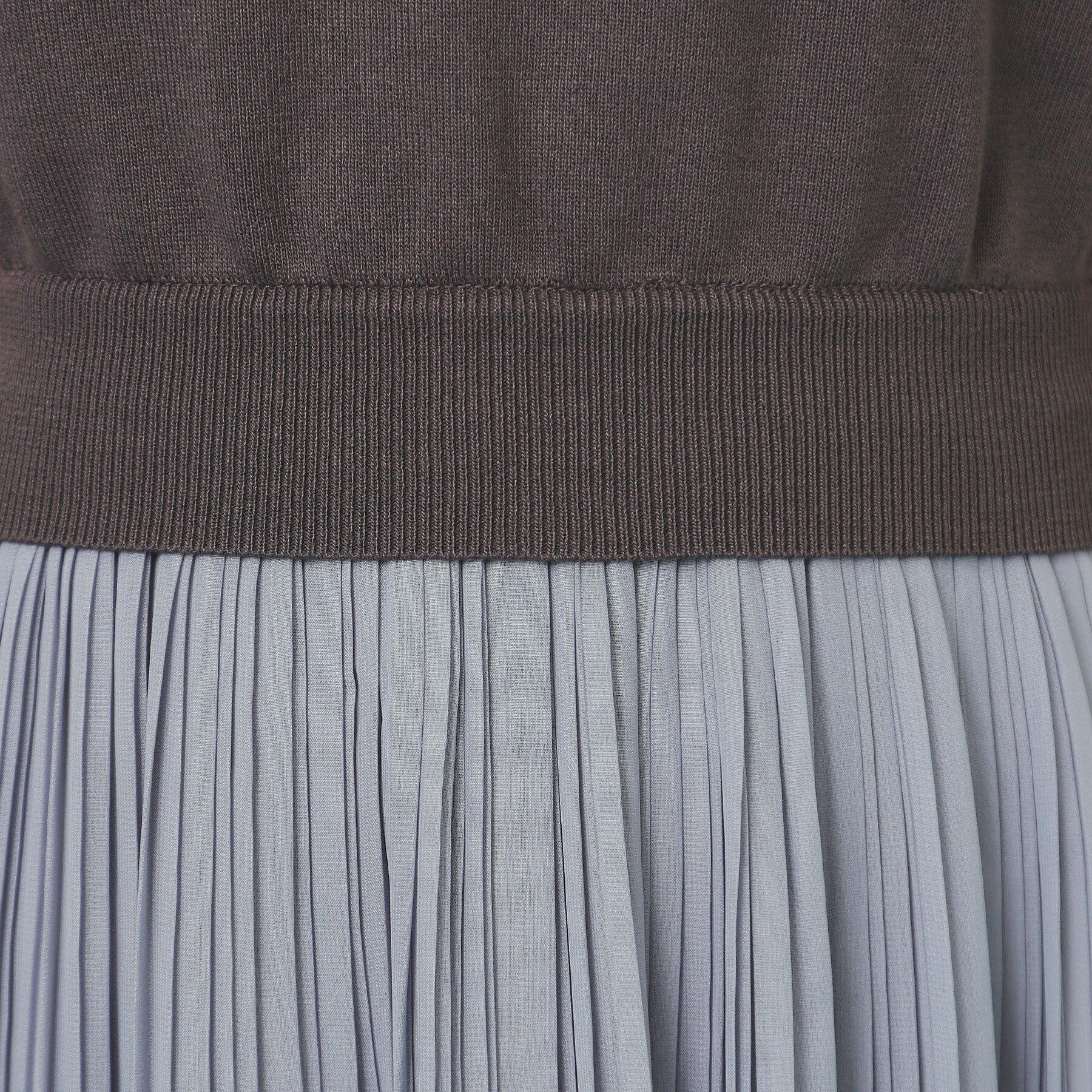 index「刺繍デザインドッキングプリーツワンピース【洗濯機OK】」|ワンピース|