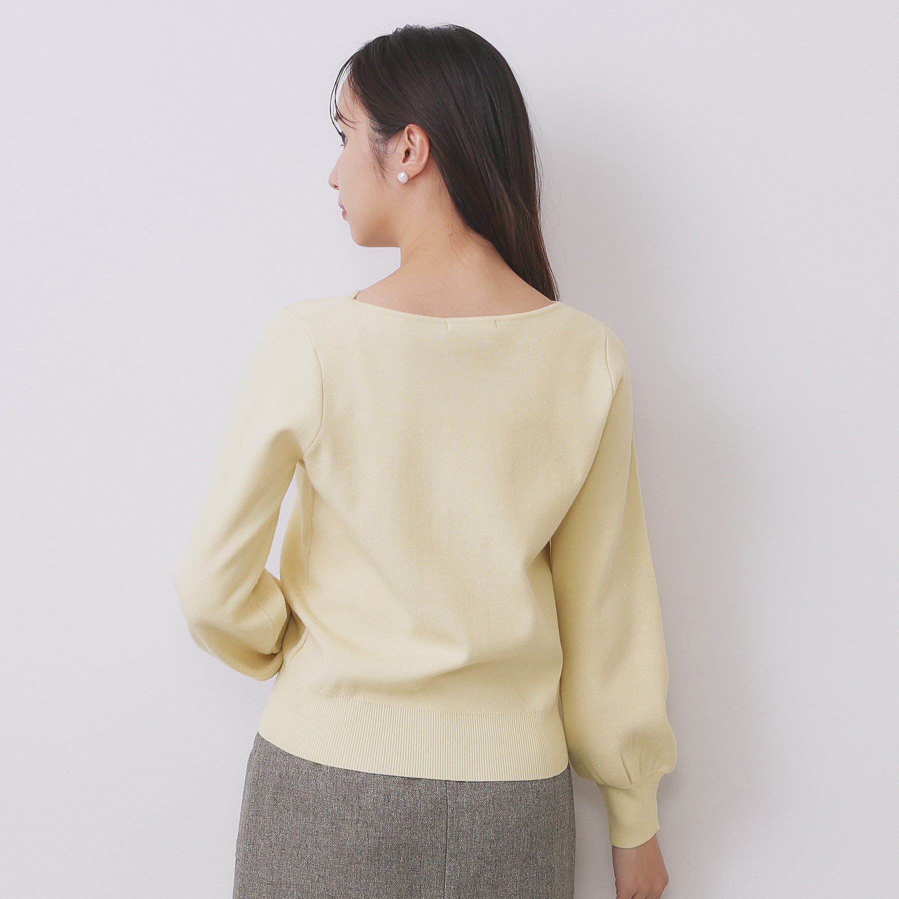 index「ラメスカラップビジューデザインニット【洗濯機OK】《6col/S～LL》」|ニット・セーター|