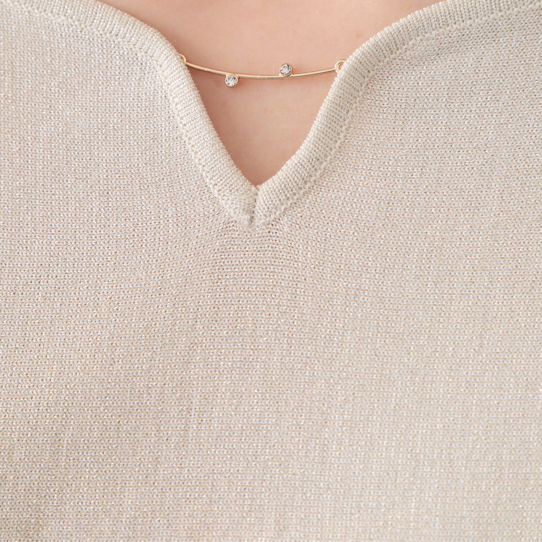 index「フロントパーツ付きドルマンスリーブニット【洗濯機OK／抗ピリング】」|ニット・セーター|