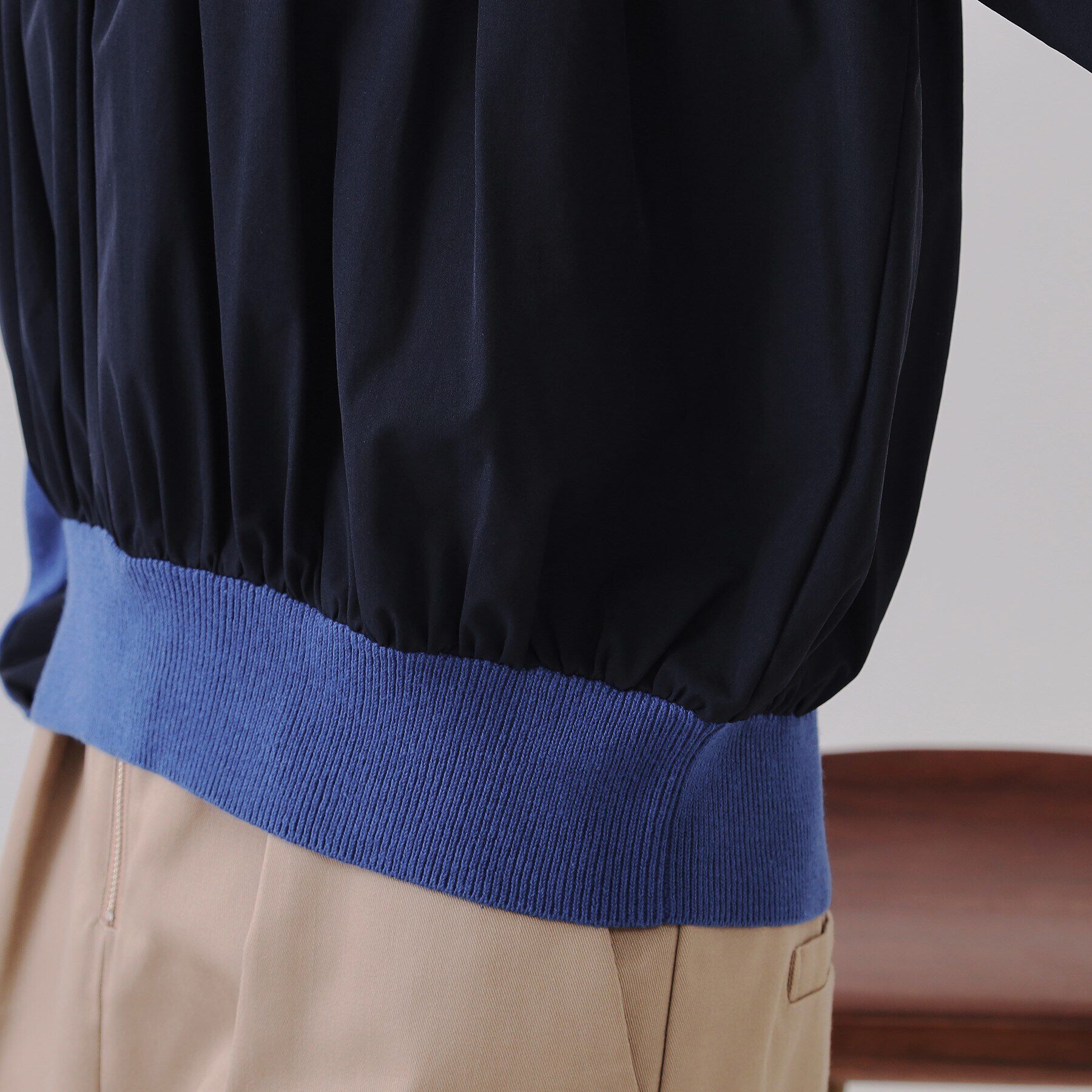 OPAQUE.CLIP「ギャザーフハクドッキングニット【洗濯機洗い可】」|ニット・セーター|