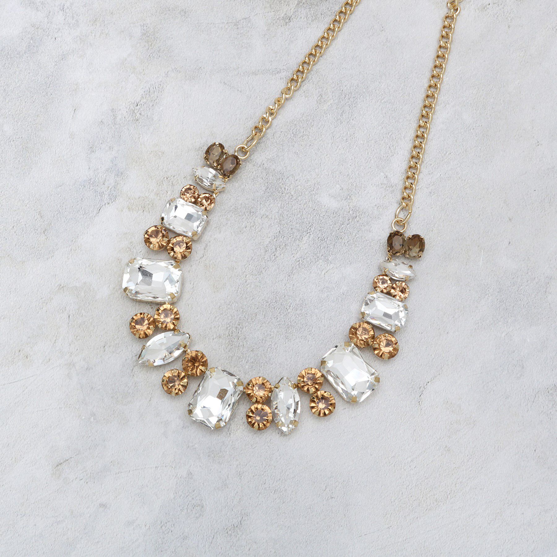 OPAQUE.CLIP「キラキラビジューショートネックレス」|ネックレス|ゴールド(007)