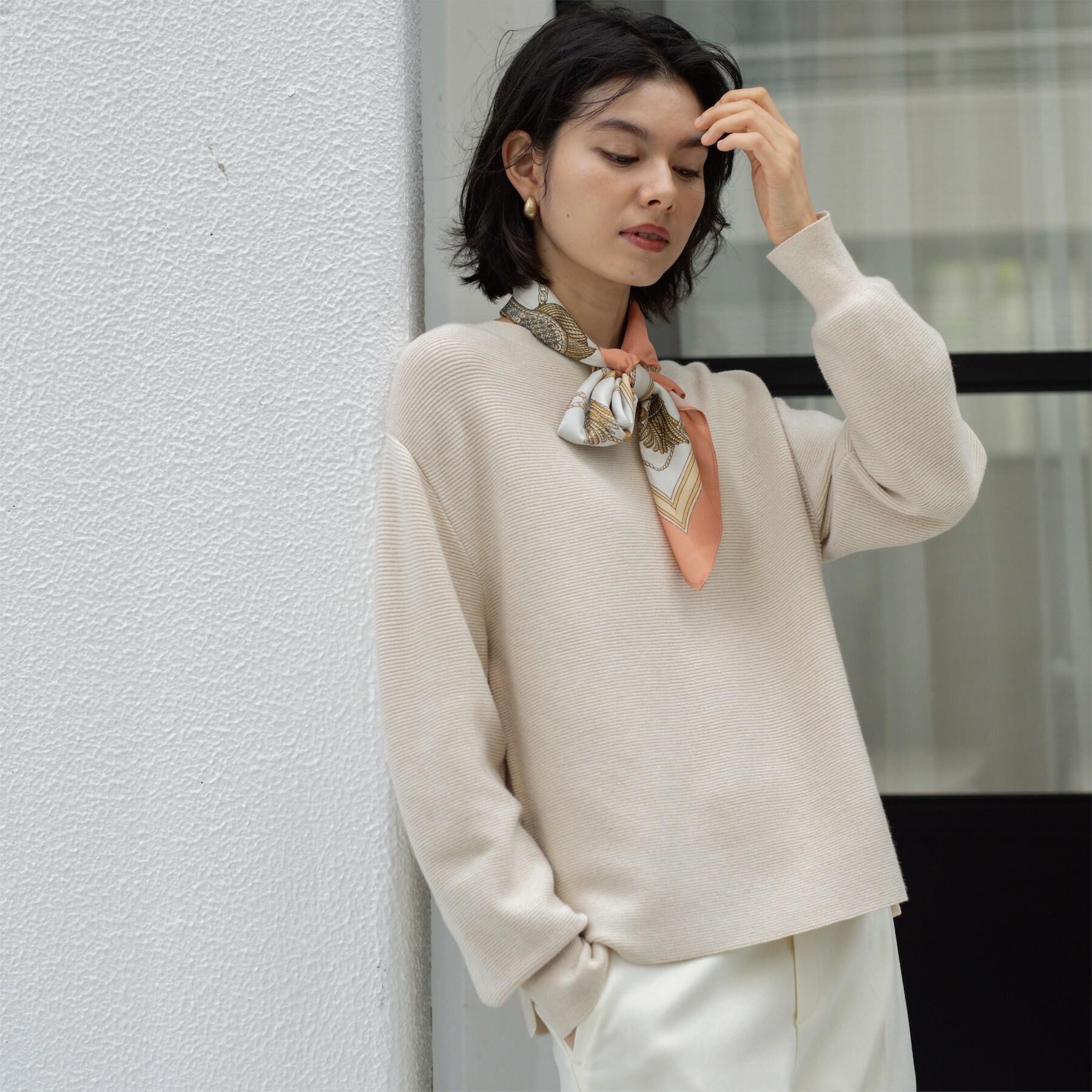 OPAQUE.CLIP「ラメガーターボートネックニット【洗濯機OK】」|ニット・セーター|