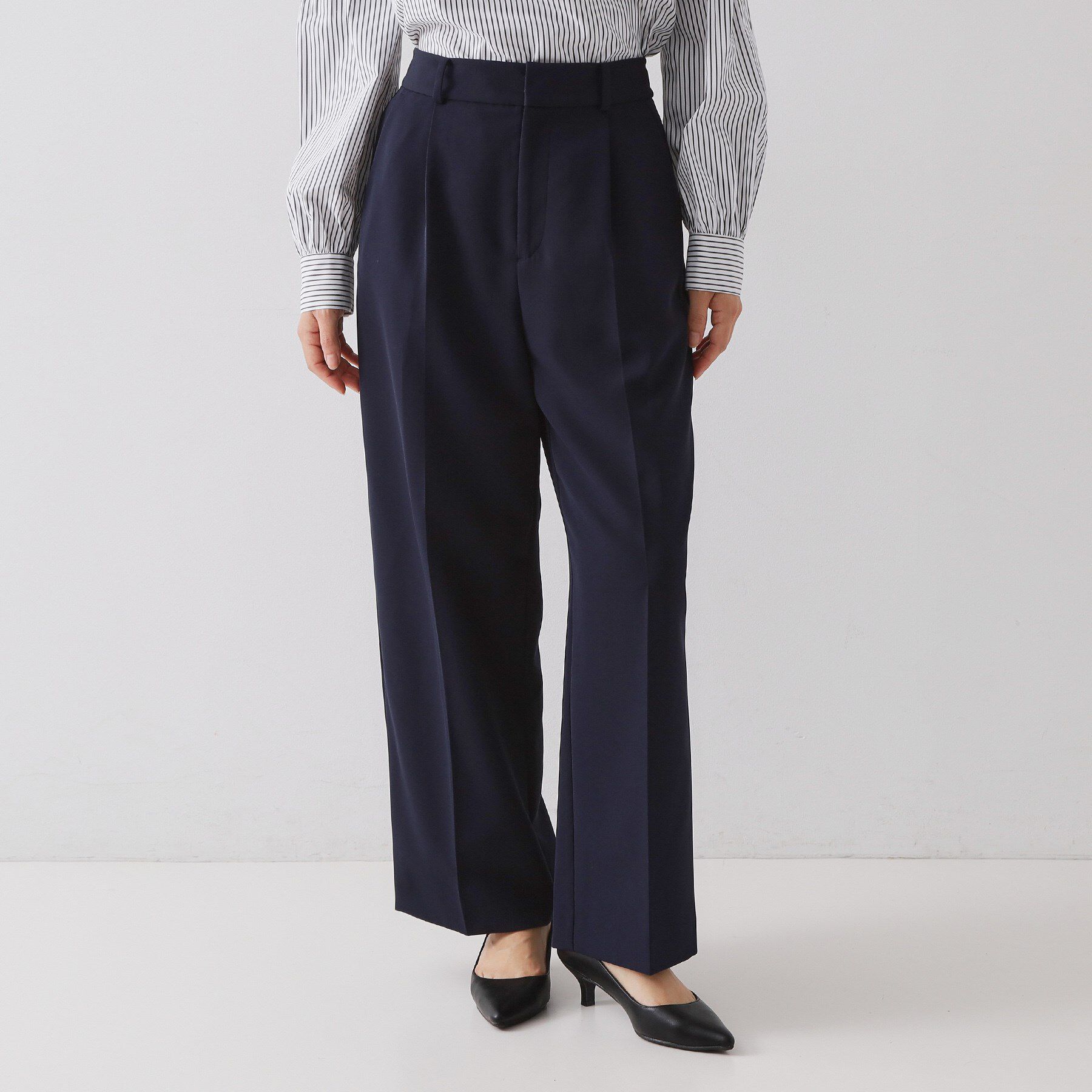 OPAQUE.CLIP「≪通勤・セレモニーセットアップ対応≫ ワイドパンツダブルクロス【洗濯機OK】」|その他|