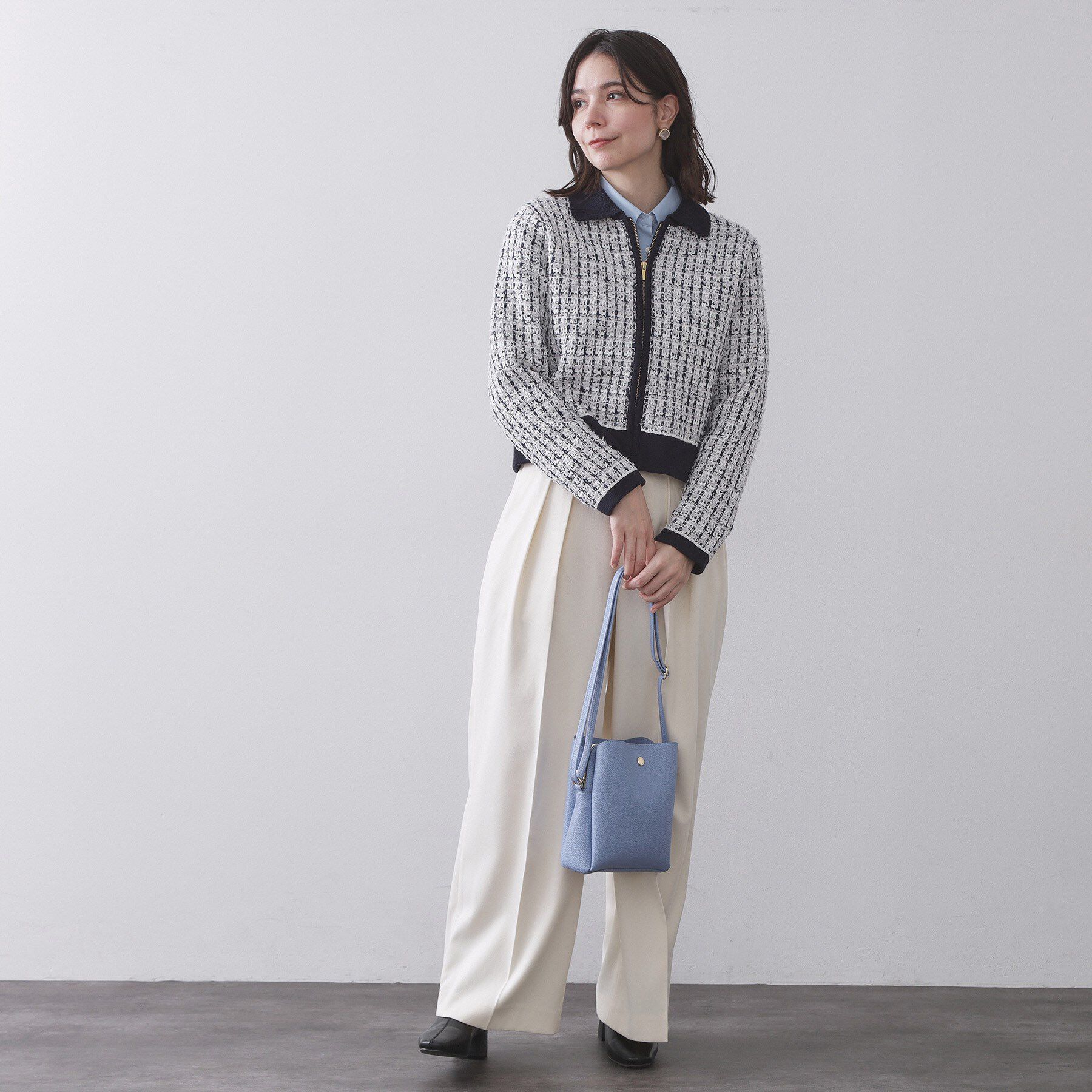 OPAQUE.CLIP「シュリンク合皮3層ミニショルダーバッグ【軽量／長さ調整可能】」|ショルダー・メッセンジャー|