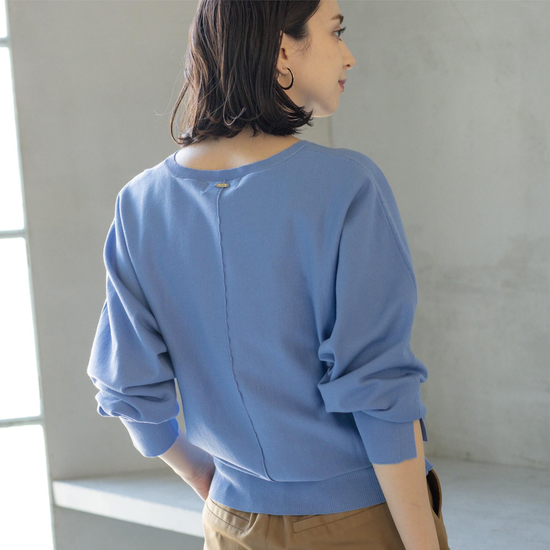 OPAQUE.CLIP「リラクシードルマンスリーブニット【洗濯機OK/抗ピル】」|ニット・セーター|