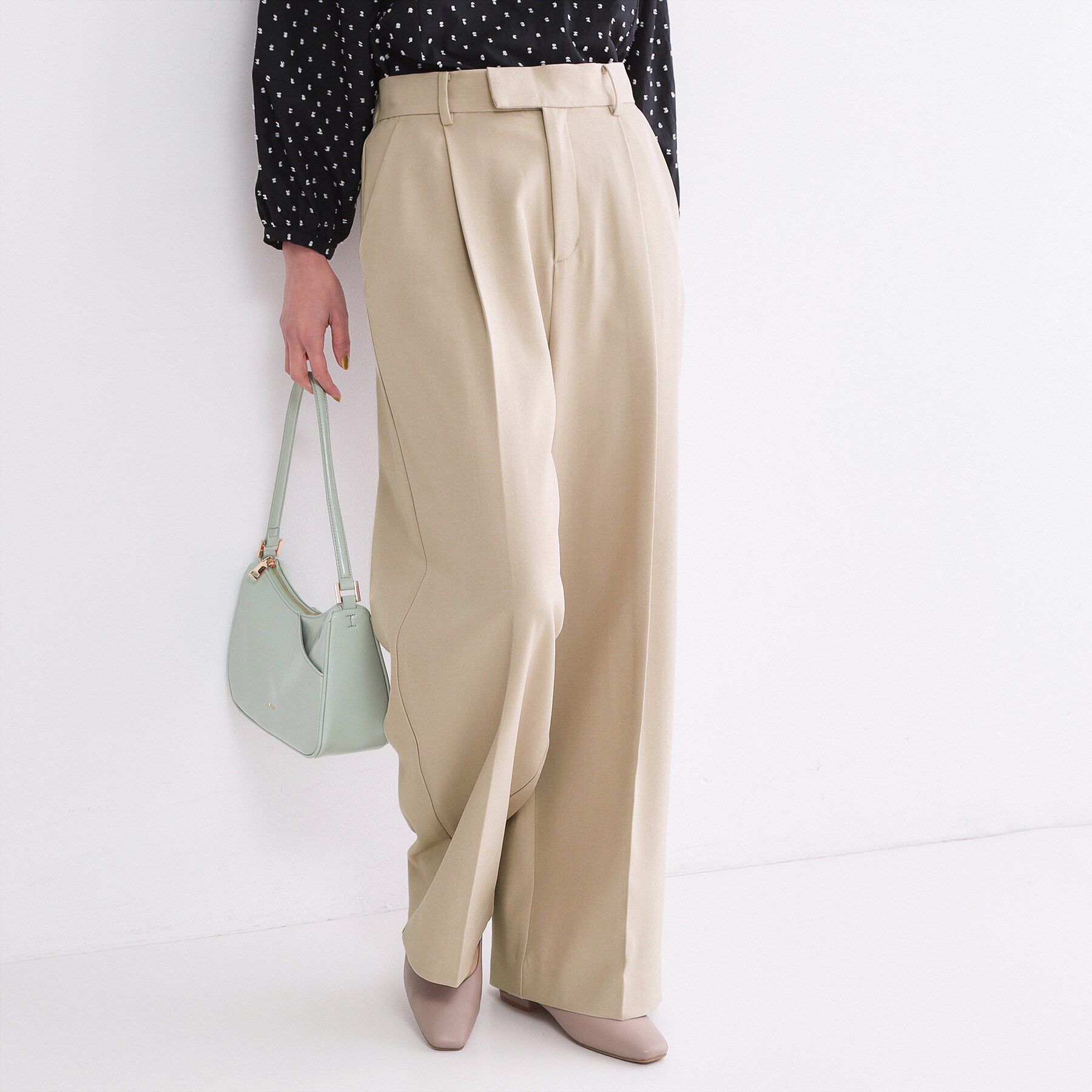 OPAQUE.CLIP「美脚ストレッチストレートワイドパンツ【洗濯機OK】」|その他|