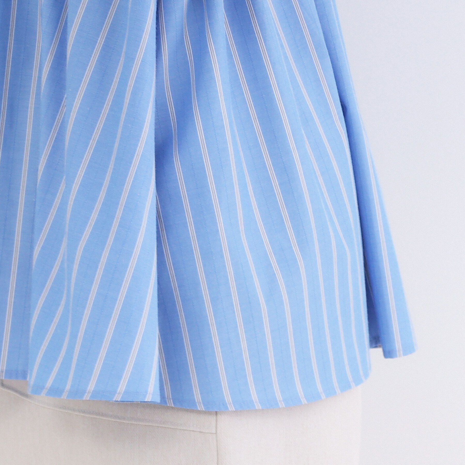 OPAQUE.CLIP「ストライプペプラムデザインブラウス【洗濯機OK】」|シャツ・ブラウス|