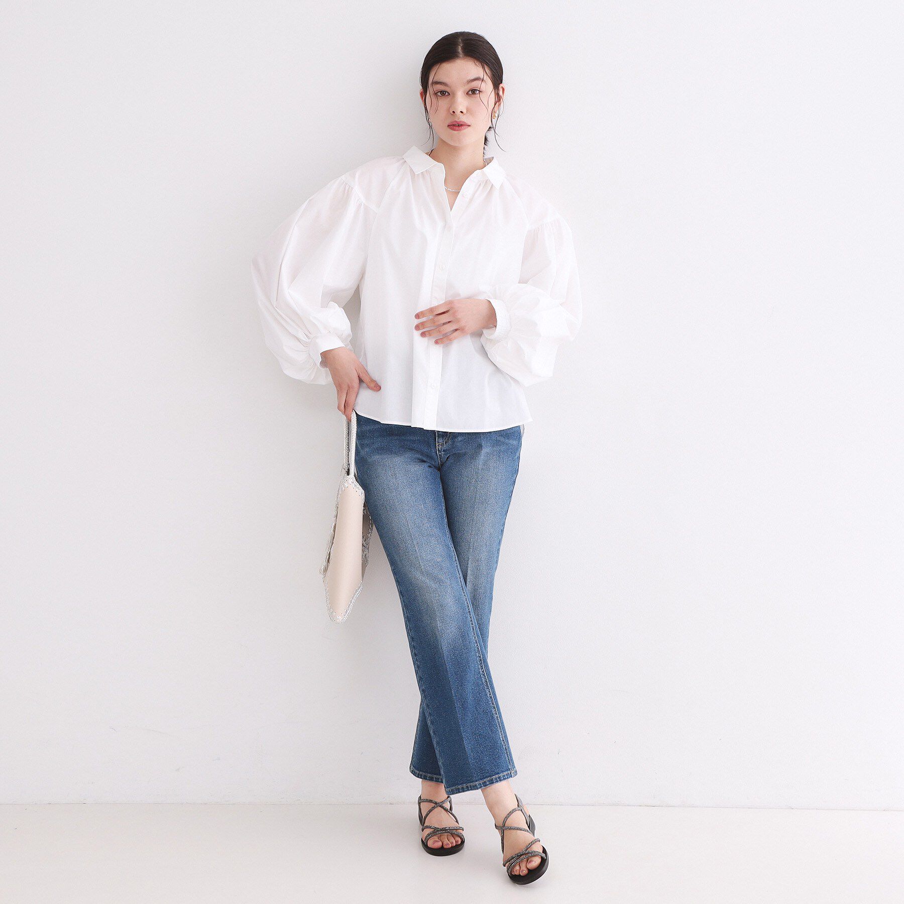 OPAQUE.CLIP「ボリュームスリーブシャツ【洗濯機OK】」|シャツ・ブラウス|