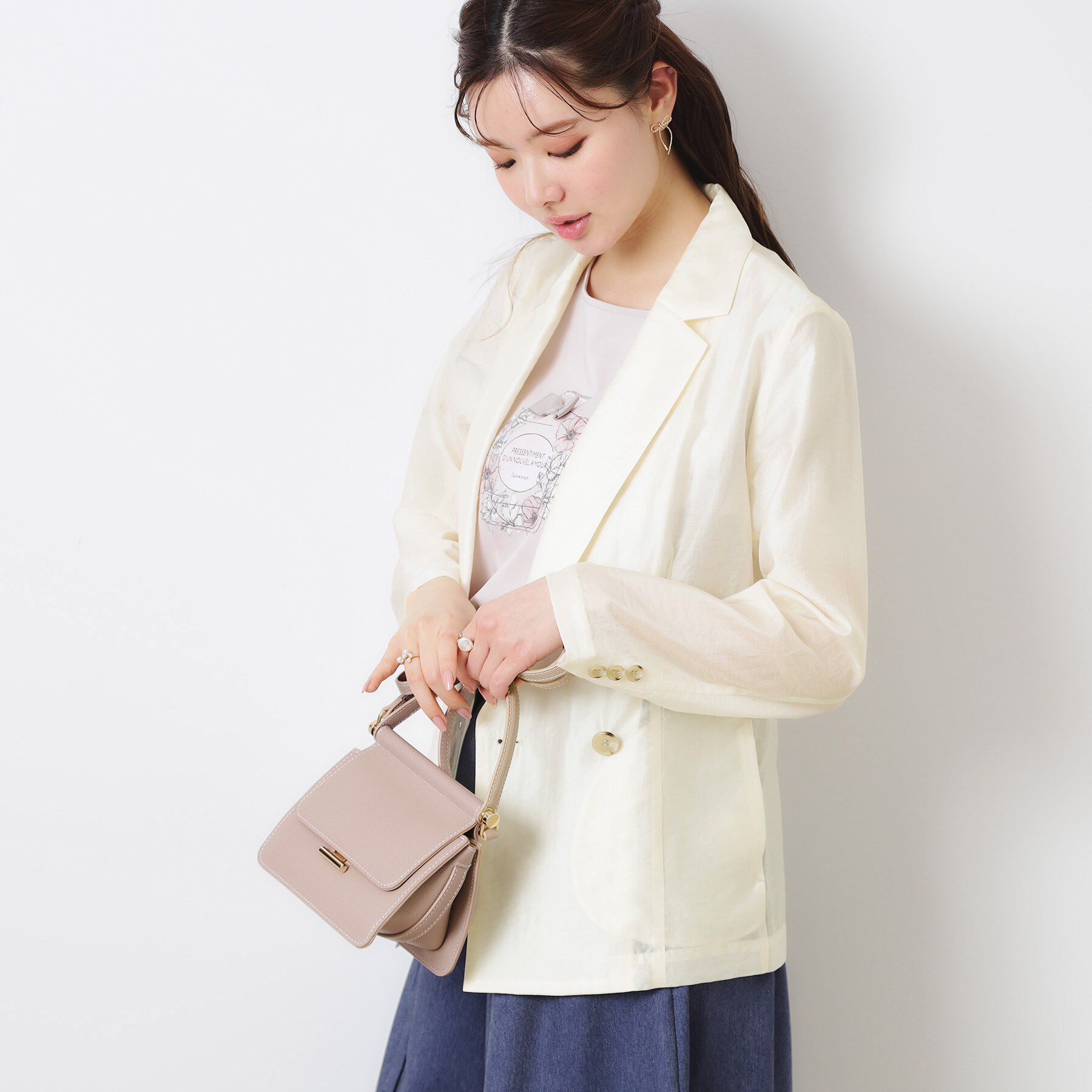 Couture broach「【オシャレな透け感・通勤】シアージャケット」|テーラードジャケット|