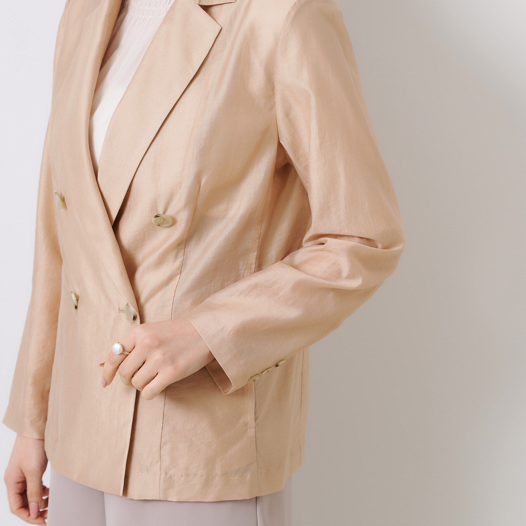 Couture broach「【オシャレな透け感・通勤】シアージャケット」|テーラードジャケット|