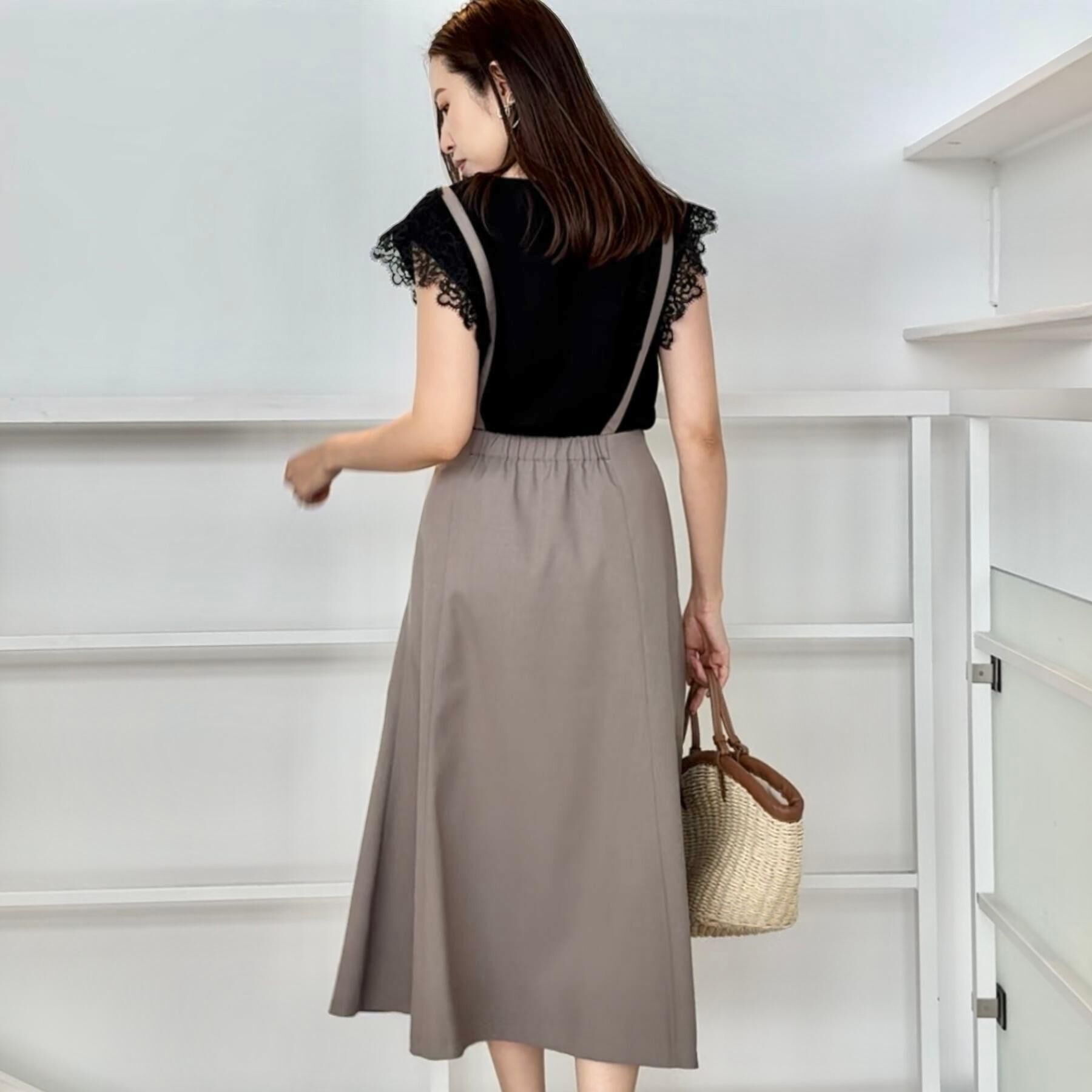 Couture broach「【マシンウォッシャブル・UVケア・接触冷感】フレンチ肩レースカットソー」|Tシャツ・カットソー|