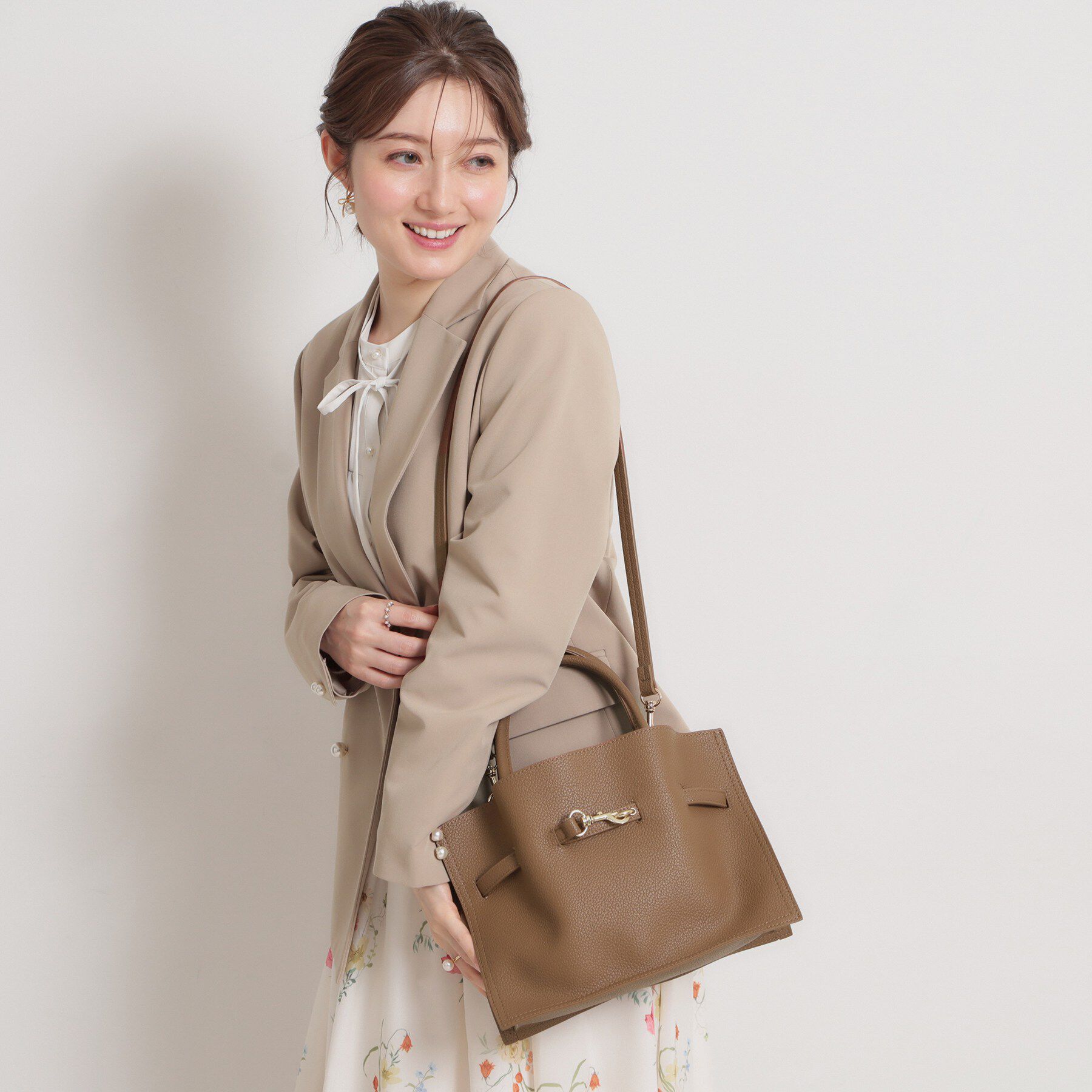 Couture broach「巾着付き2wayトートバッグ」|トートバッグ|ブラウン(043)