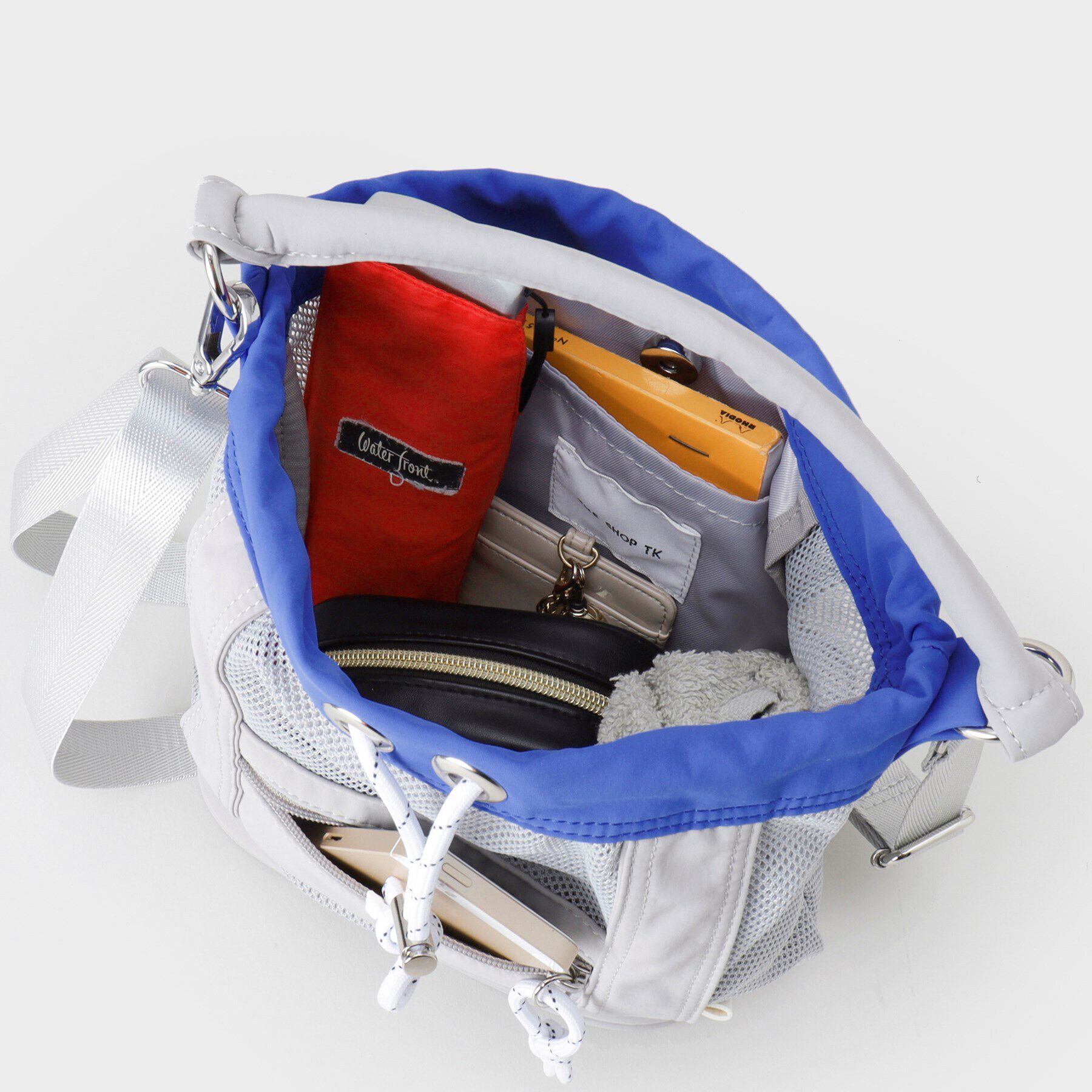 THE SHOP TK「メッシュナイロンコンビ巾着ショルダーバッグ」|ショルダー・メッセンジャー|