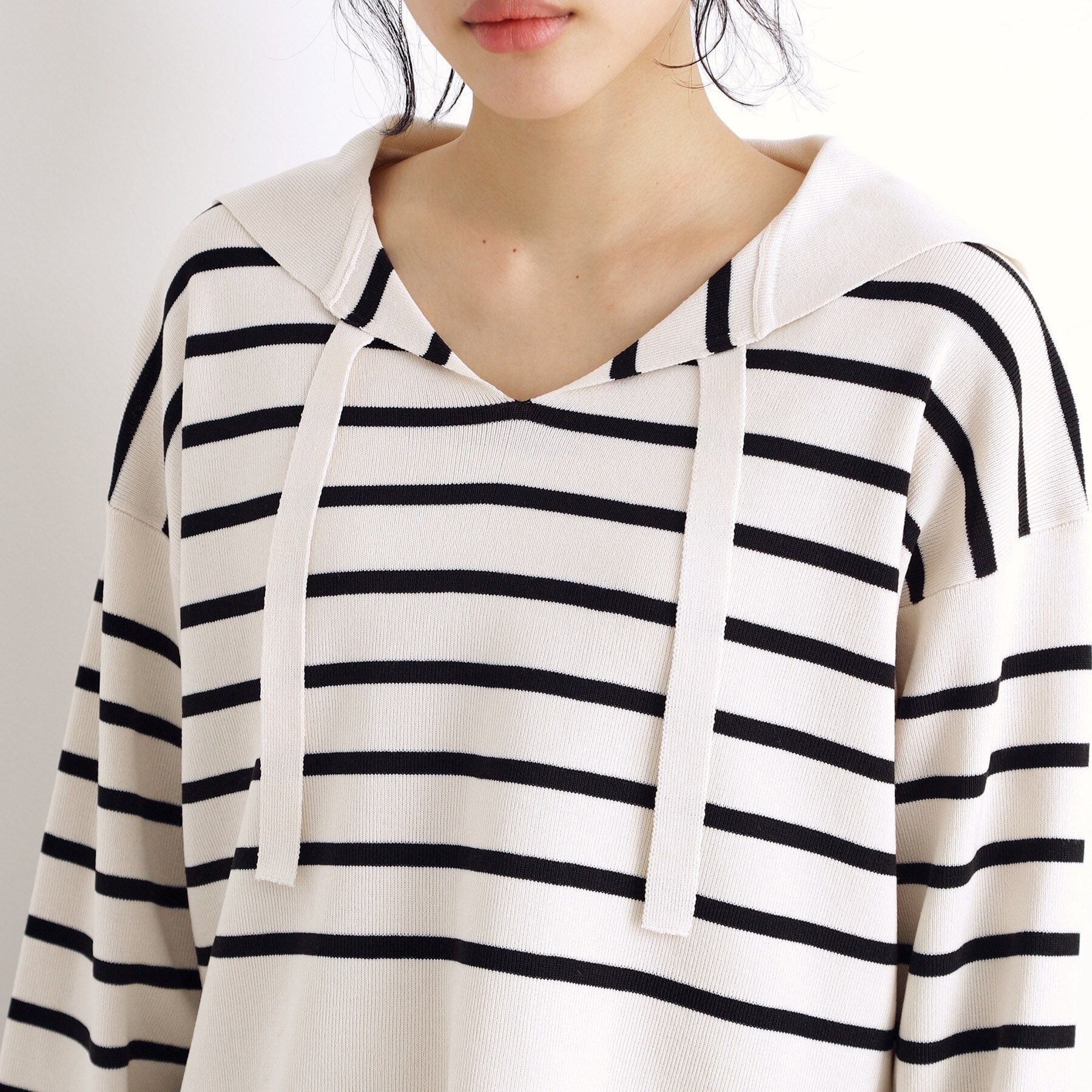 THE SHOP TK「セーラーカラートップス【洗える】」|ニット・セーター|