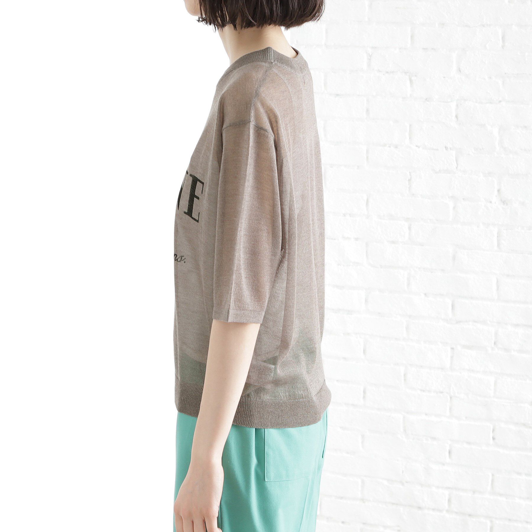 THE SHOP TK「光沢シアーロゴプルオーバー【洗える】」|Tシャツ・カットソー|