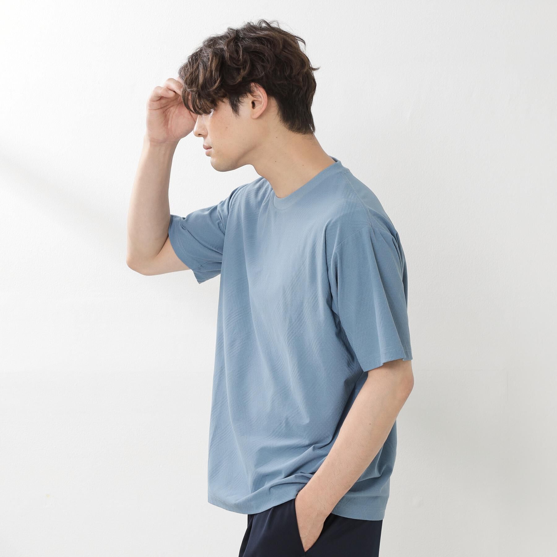 THE SHOP TK「パーフェクテックリンクス半袖Tシャツ 【接触冷感／吸水速乾／UVカット／洗濯機OK】」|Tシャツ・カットソー|