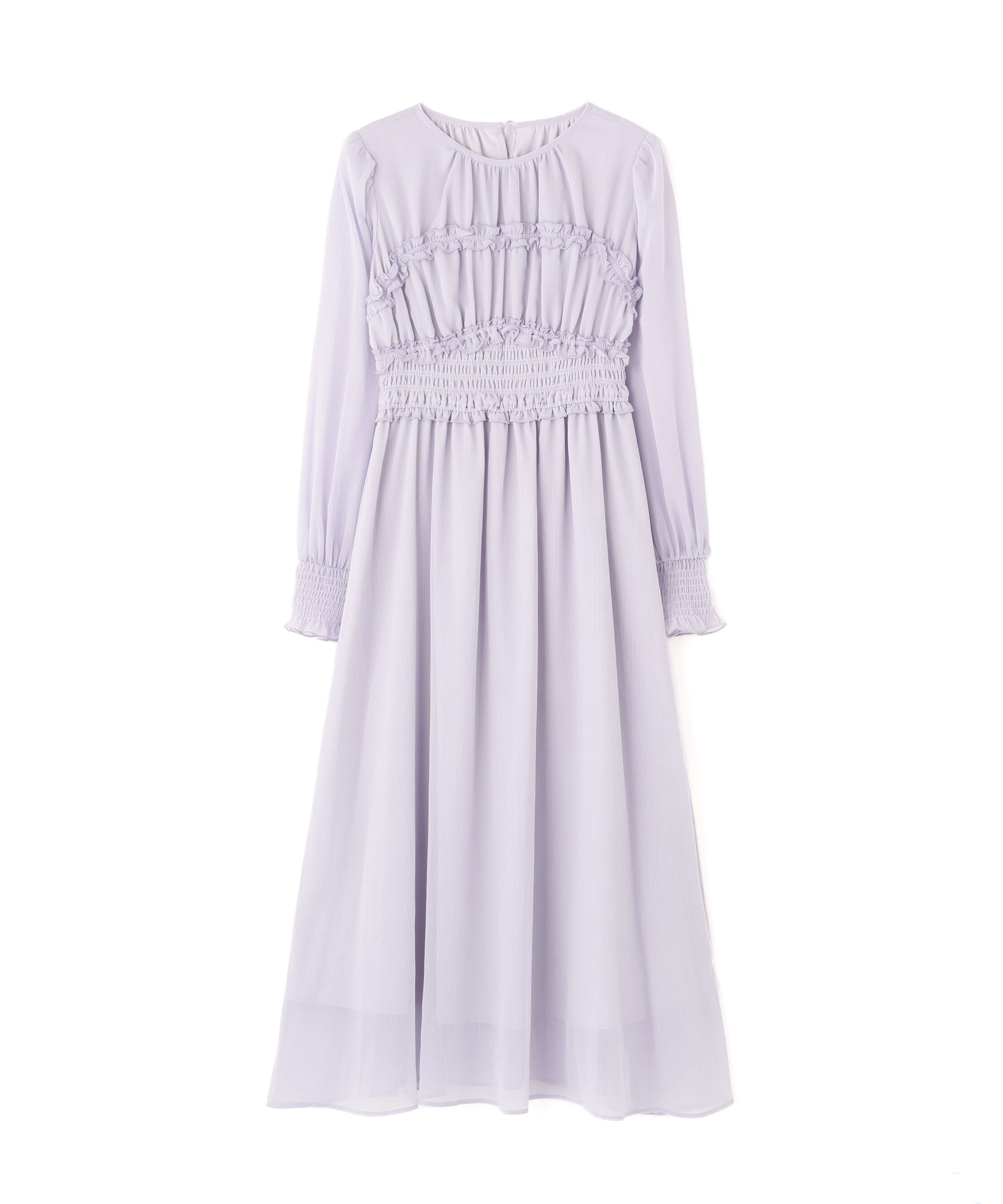  「フリルシャーリング楊柳ワンピース」|ワンピース|