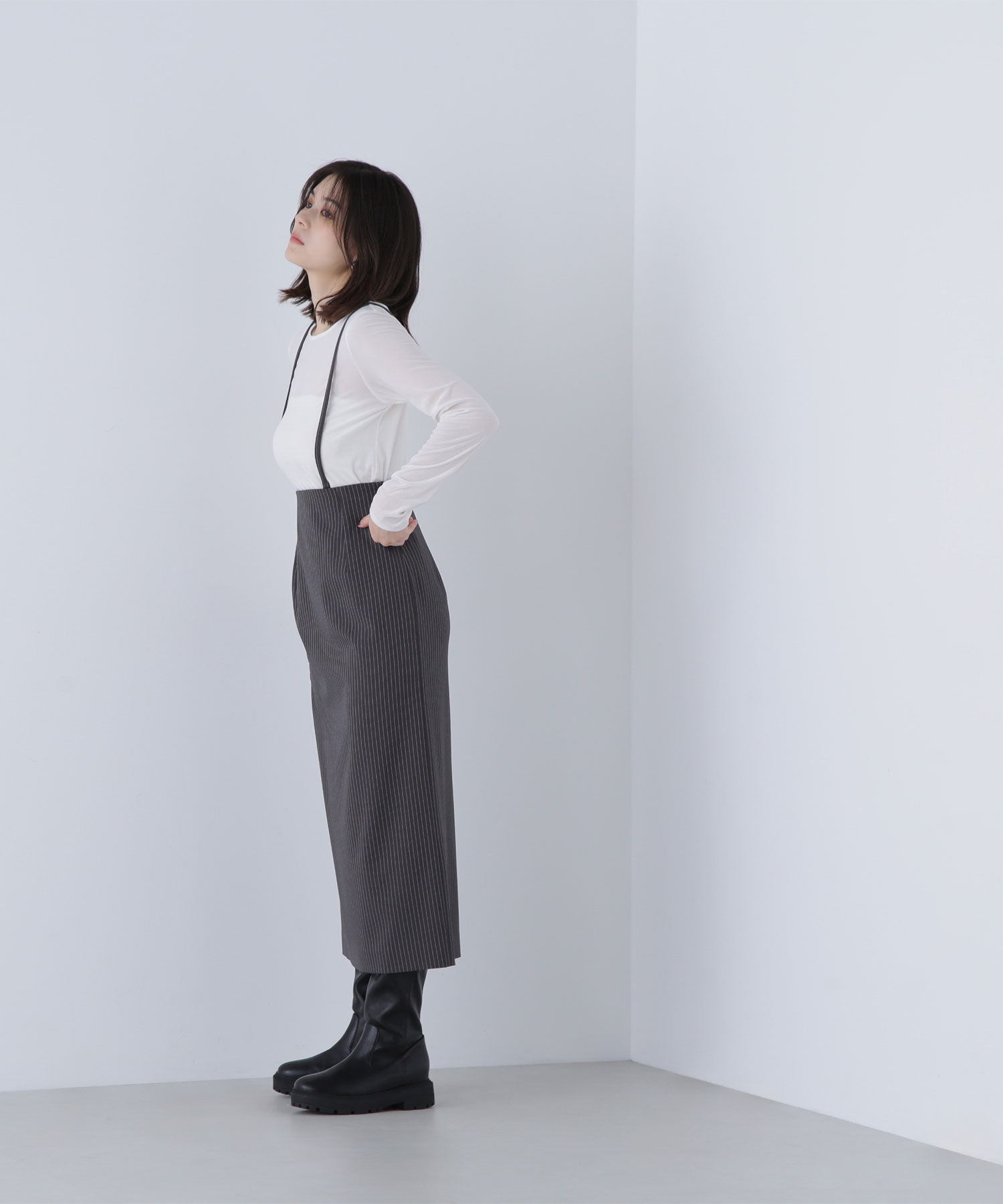  「ベロアボートネックカットソー」|Tシャツ・カットソー|