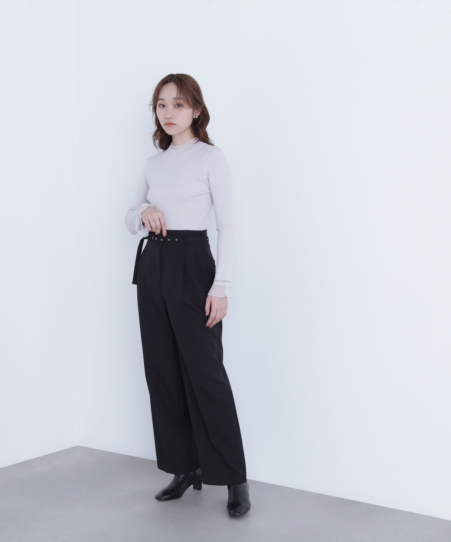  「&ldquo;さりげな&rdquo;シアースリーブニット」|ニット・セーター|