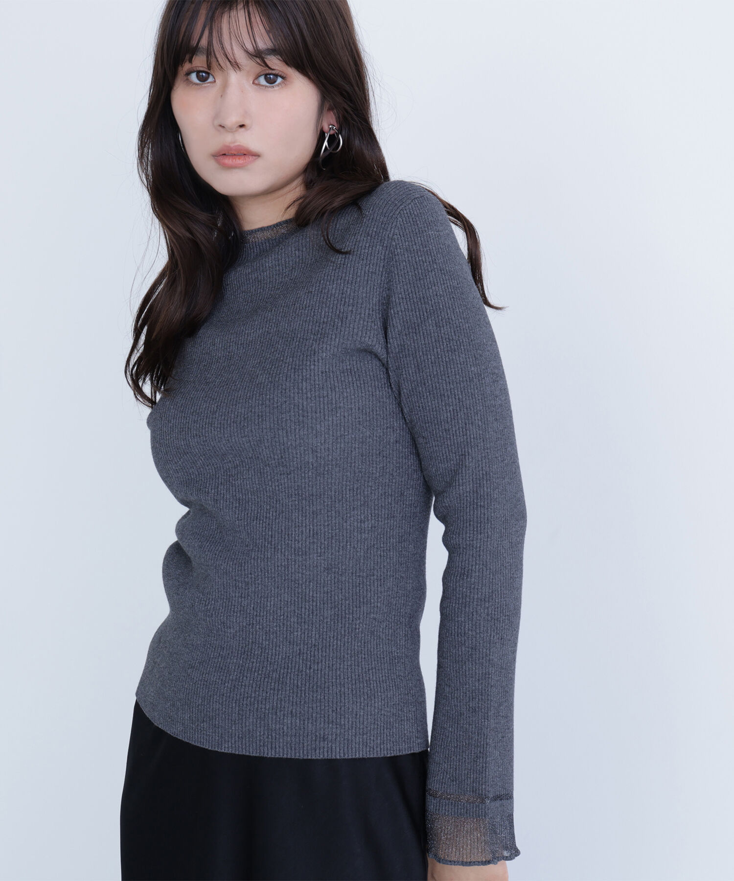  「&ldquo;さりげな&rdquo;シアースリーブニット」|ニット・セーター|