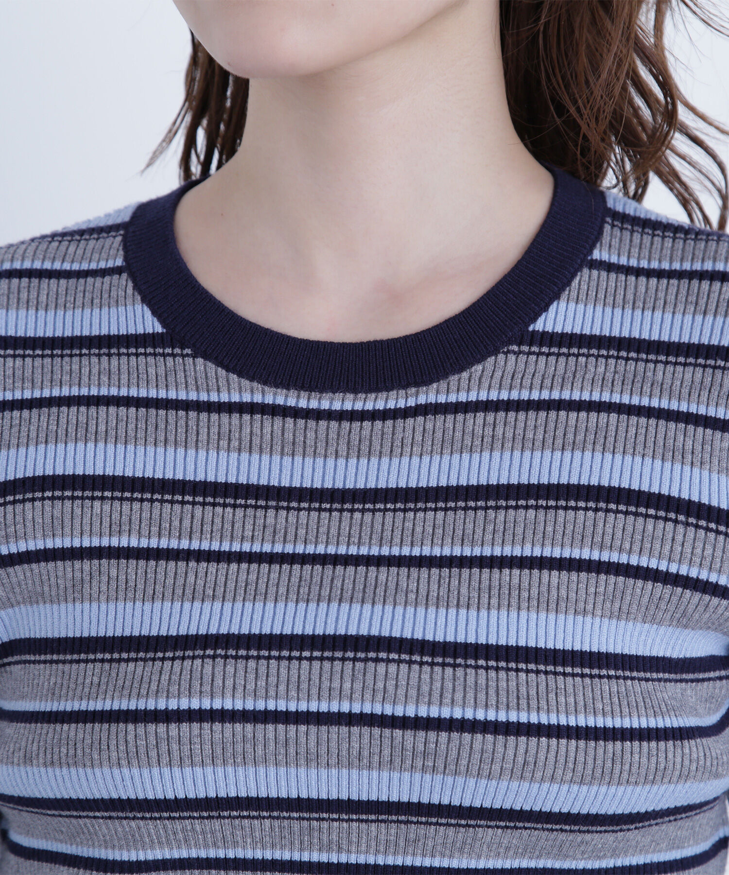  「マルチボーダーリブニット」|ニット・セーター|