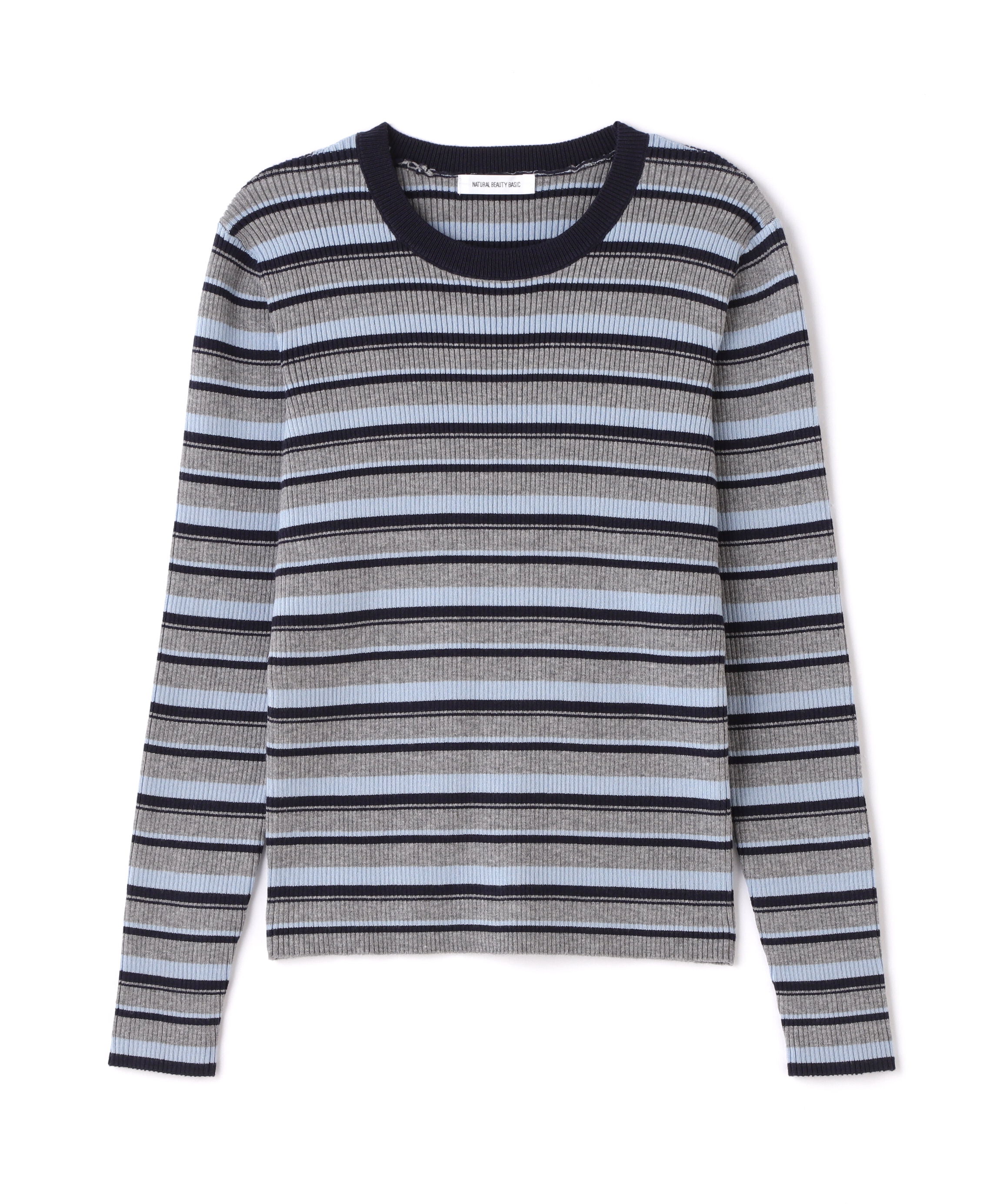  「マルチボーダーリブニット」|ニット・セーター|