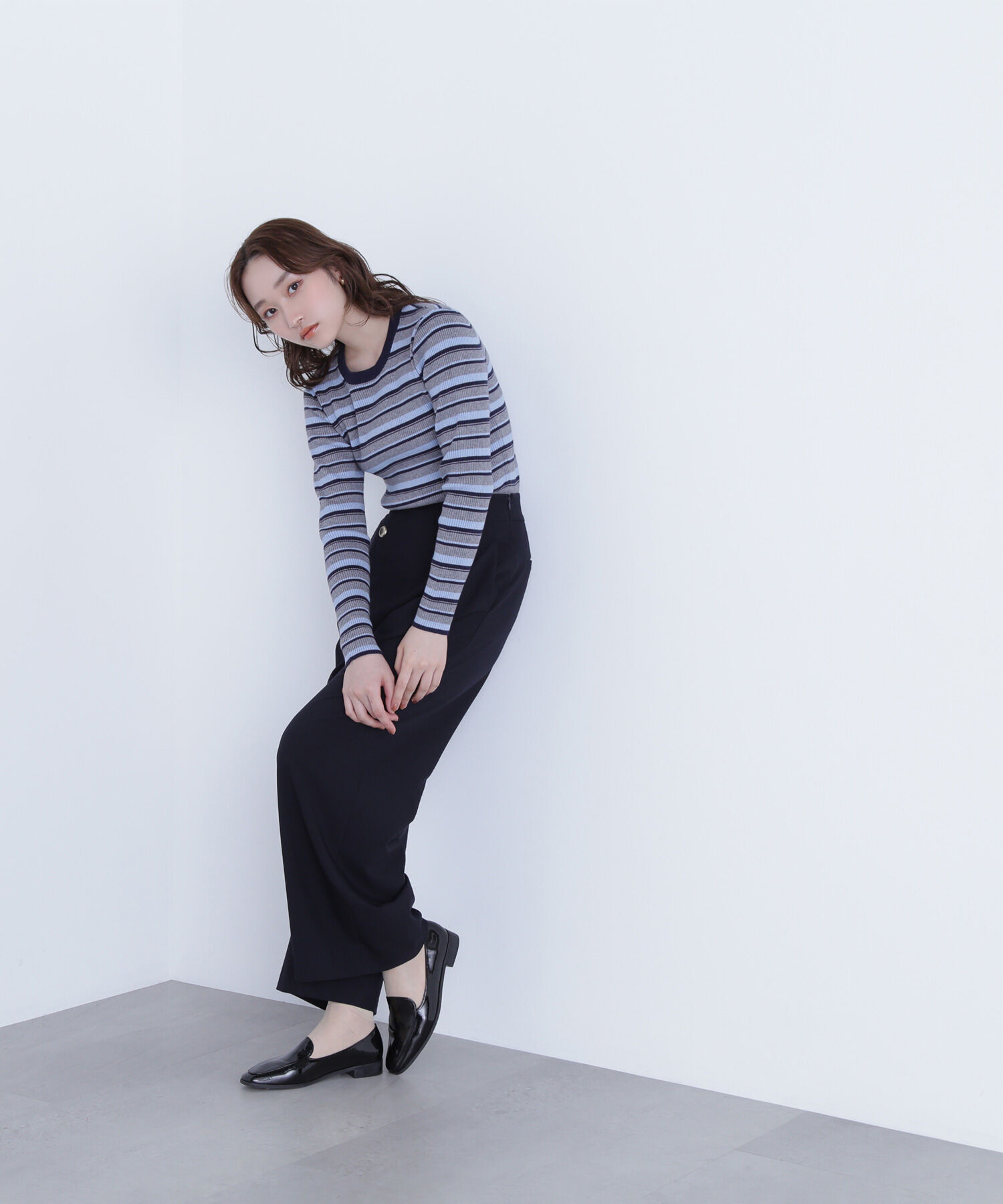  「マルチボーダーリブニット」|ニット・セーター|