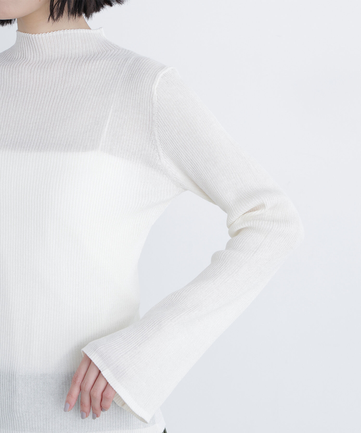  「〈N.〉シアーリブニット」|ニット・セーター|