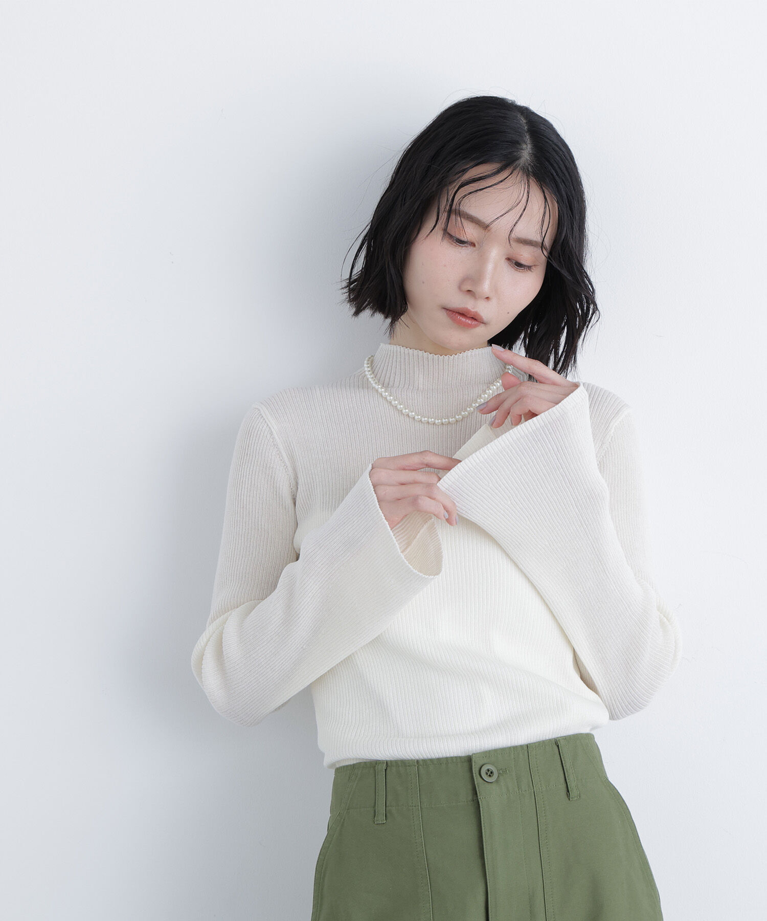  「〈N.〉シアーリブニット」|ニット・セーター|